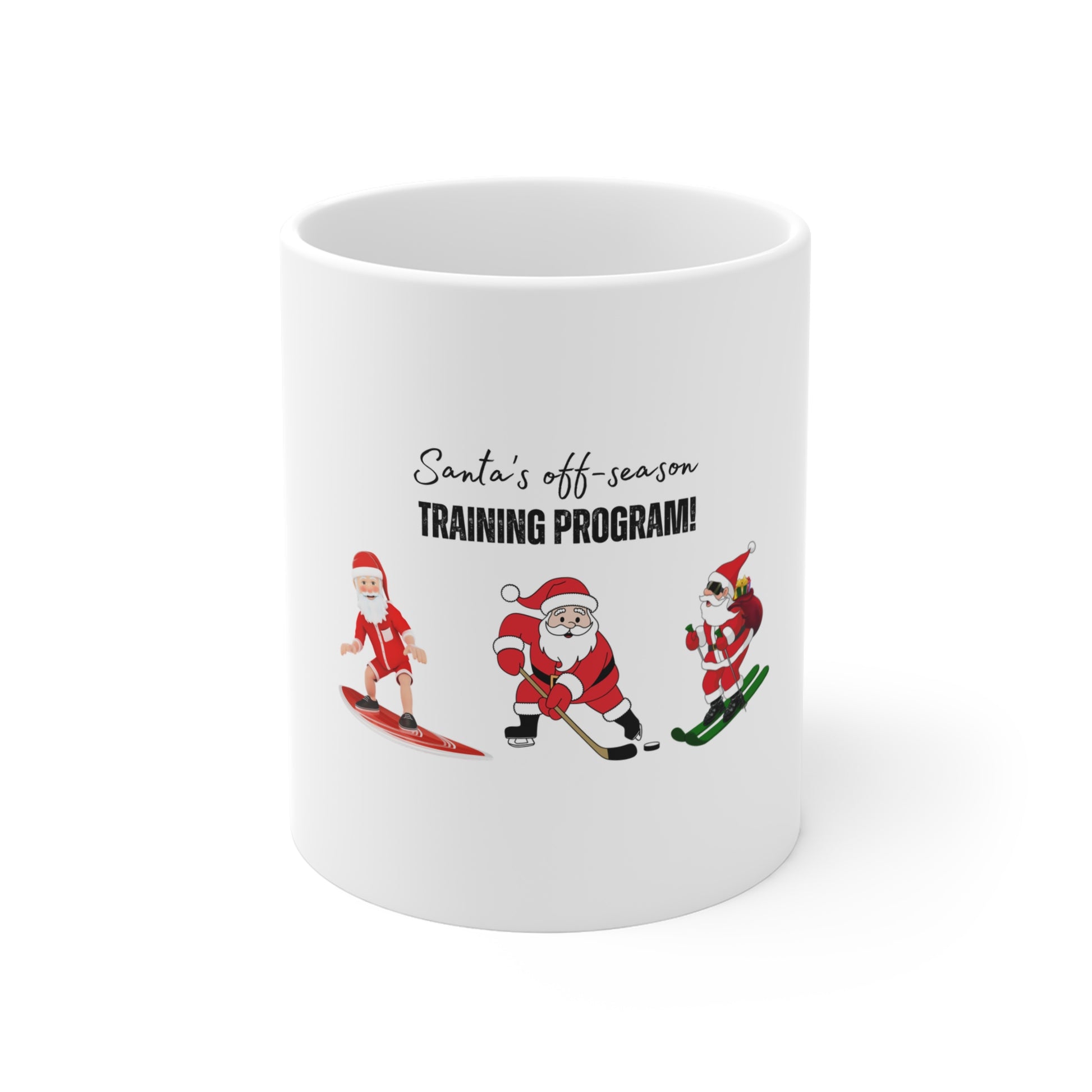 Santa's Off-Season Training Coffee Mug 11oz - Front-View