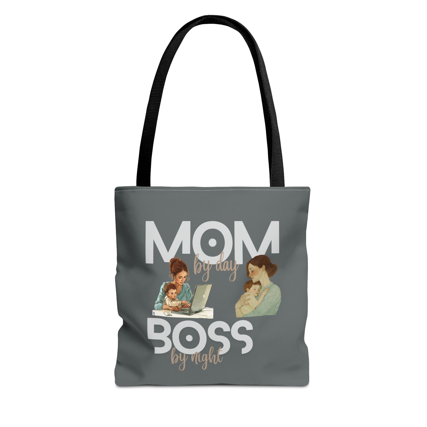 Trendy tote bag with black handle