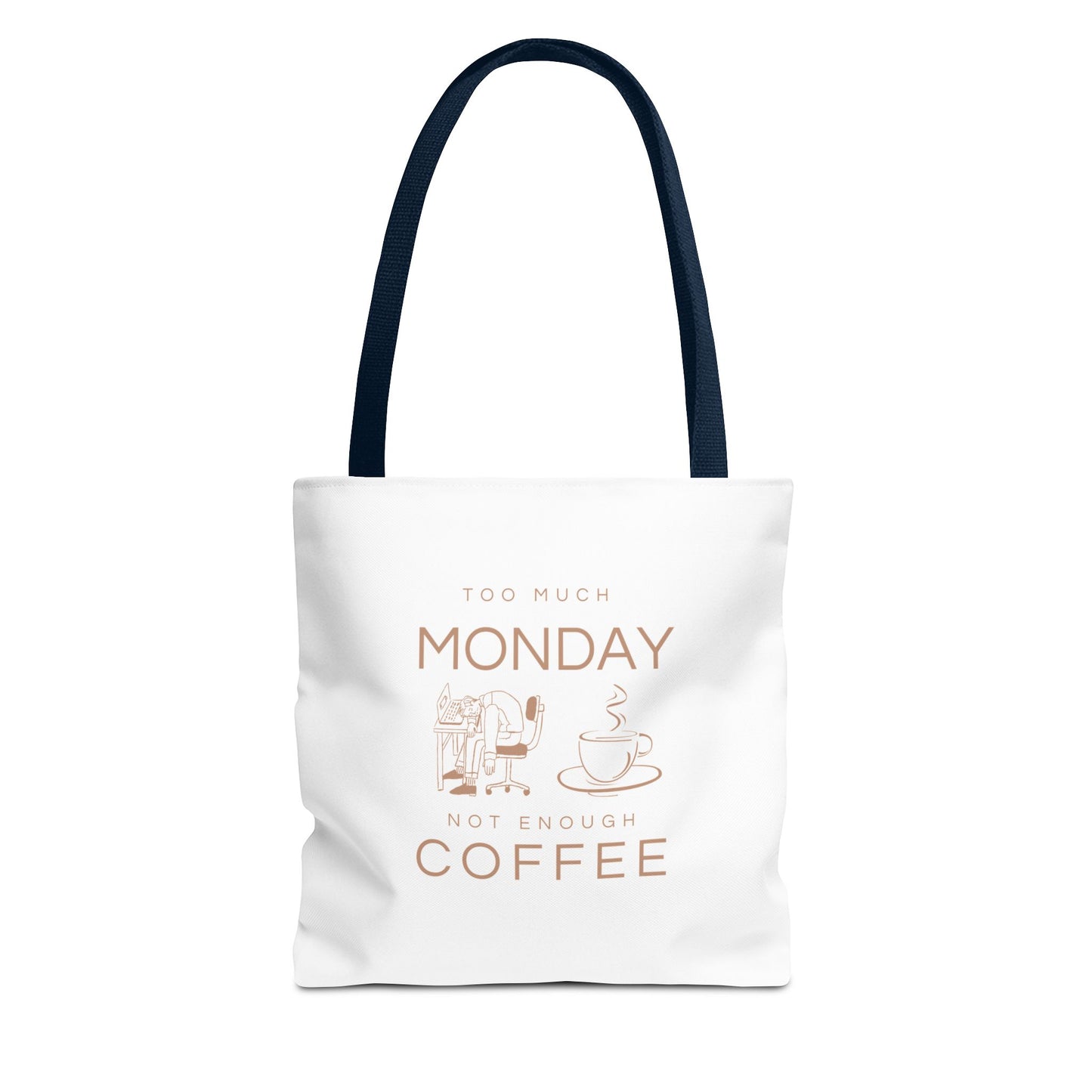 Monday mood tote with navy handle