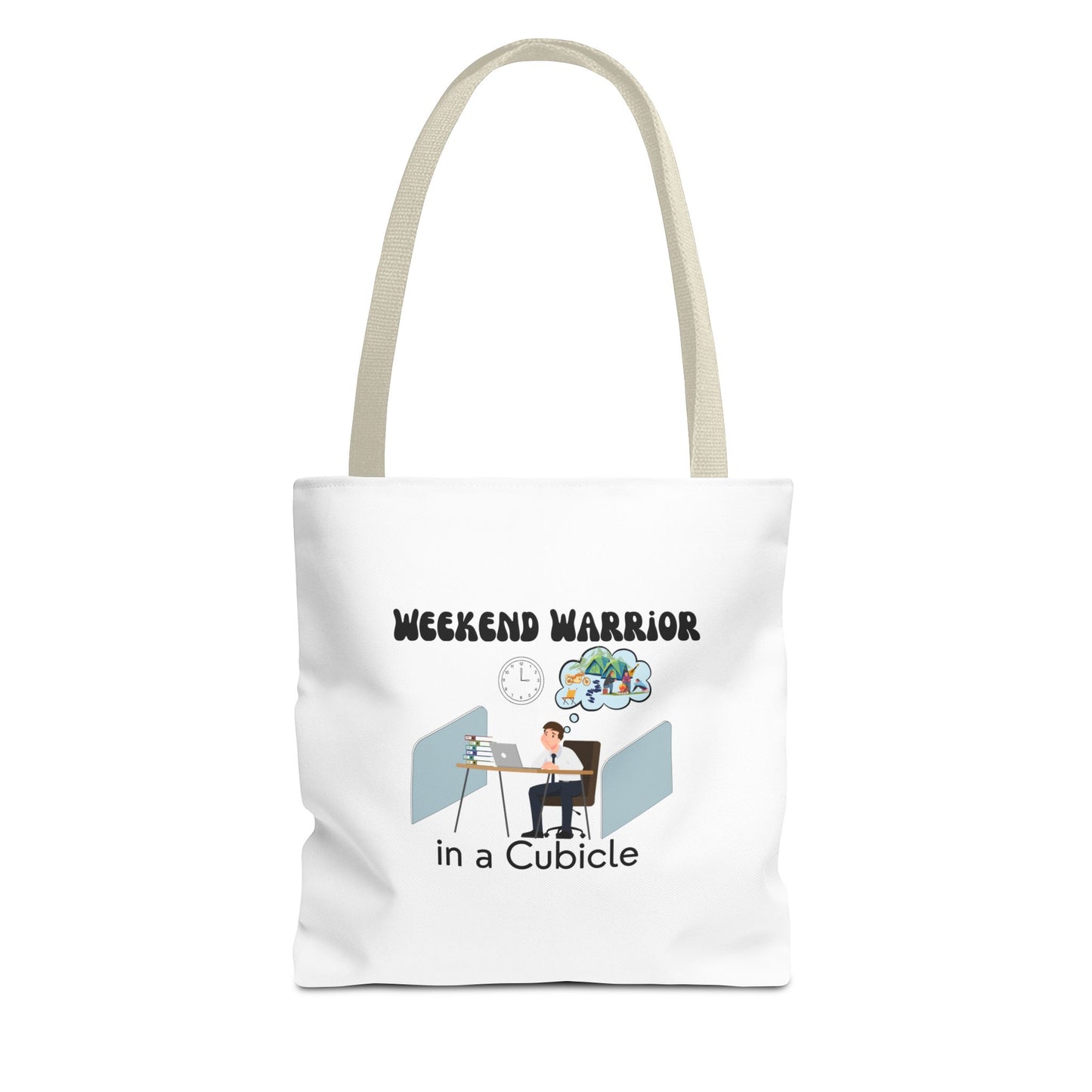 Funny work bag with beige handle
