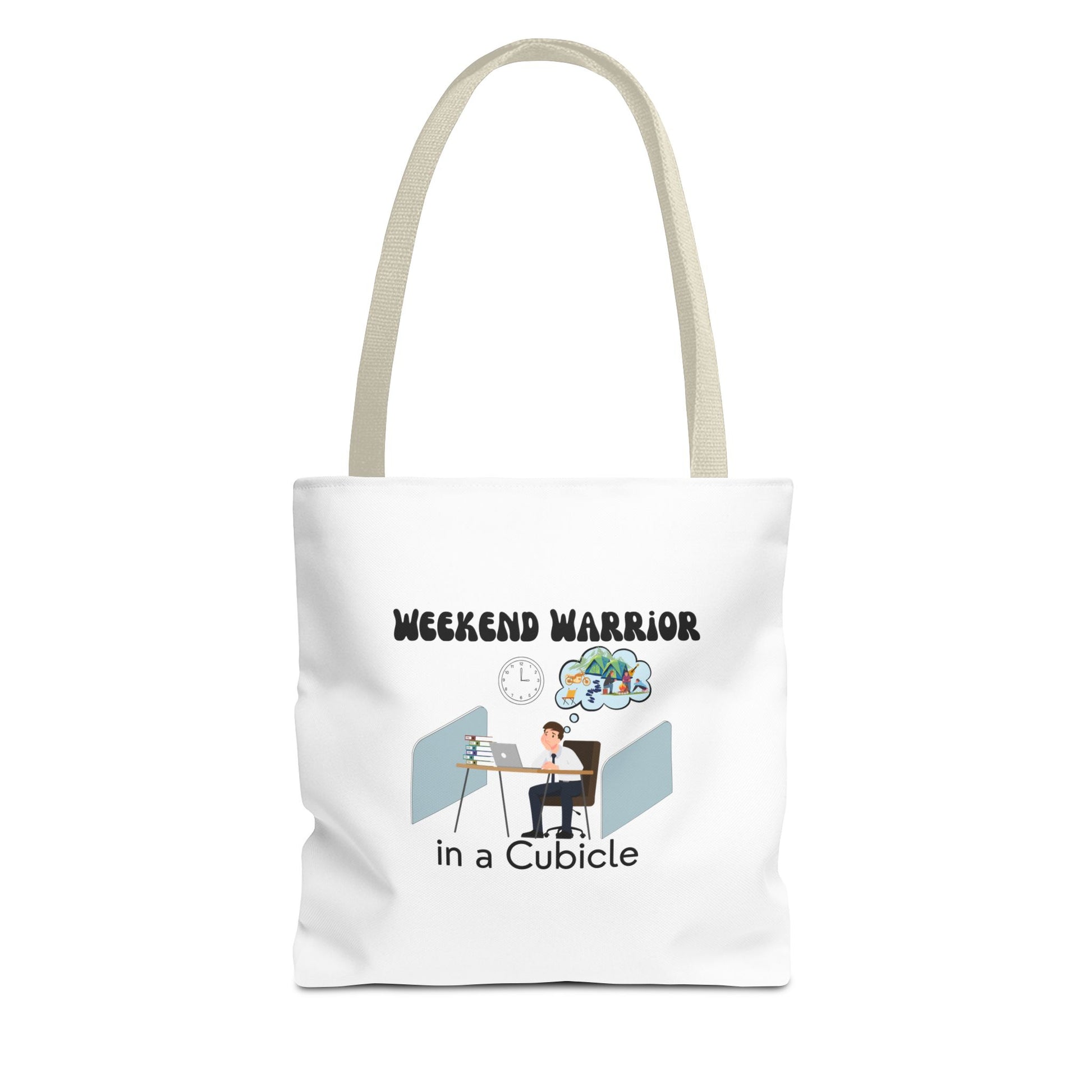 Funny work bag with beige handle