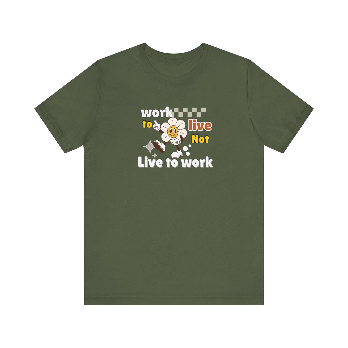 Balanced life quote t-shirt - Military green
