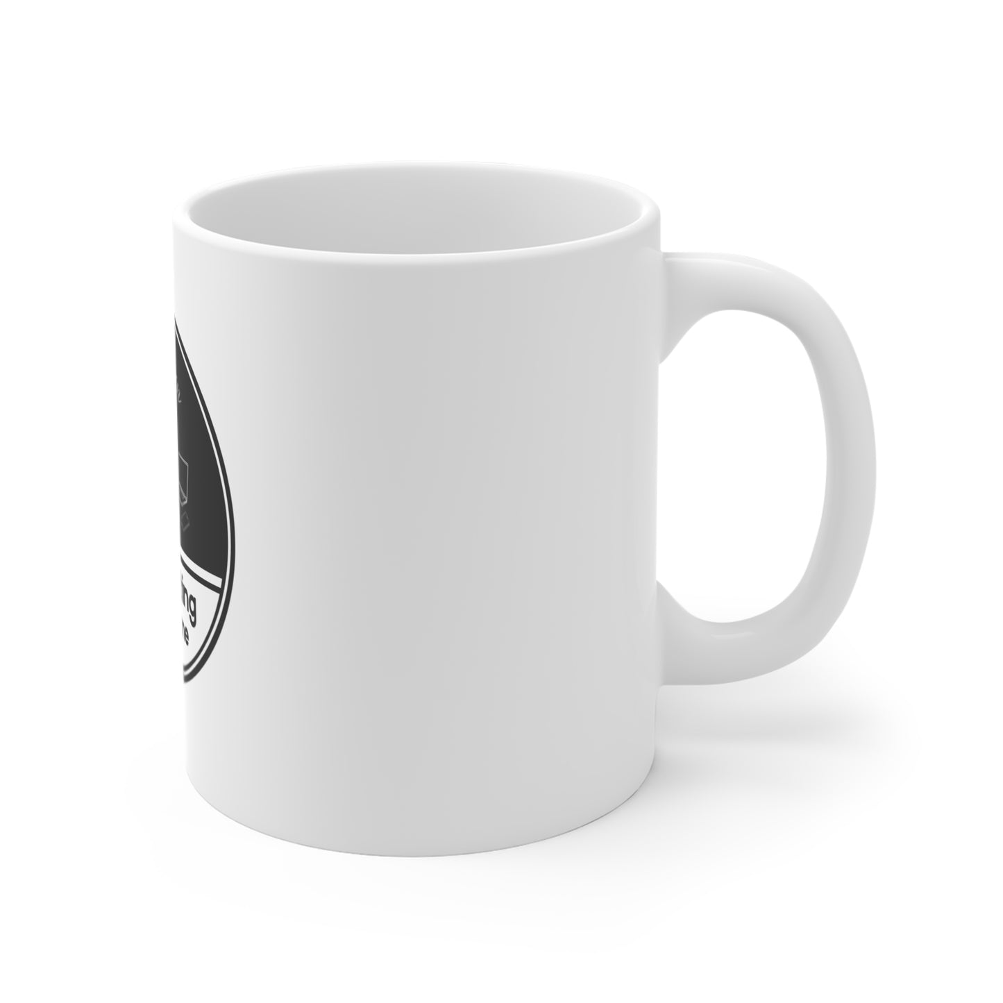 Messy bun coffee mug - right view