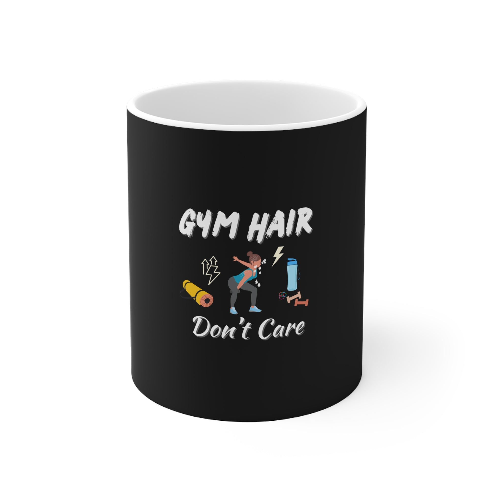 Gym hair, don't care mug design