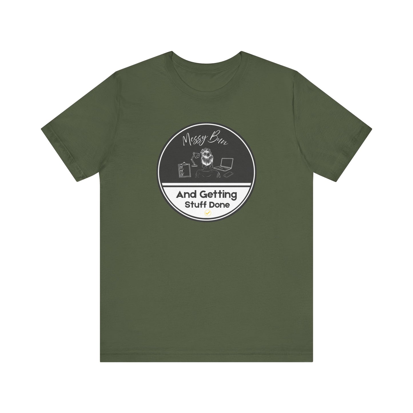 Messy bun t-shirt - Military green