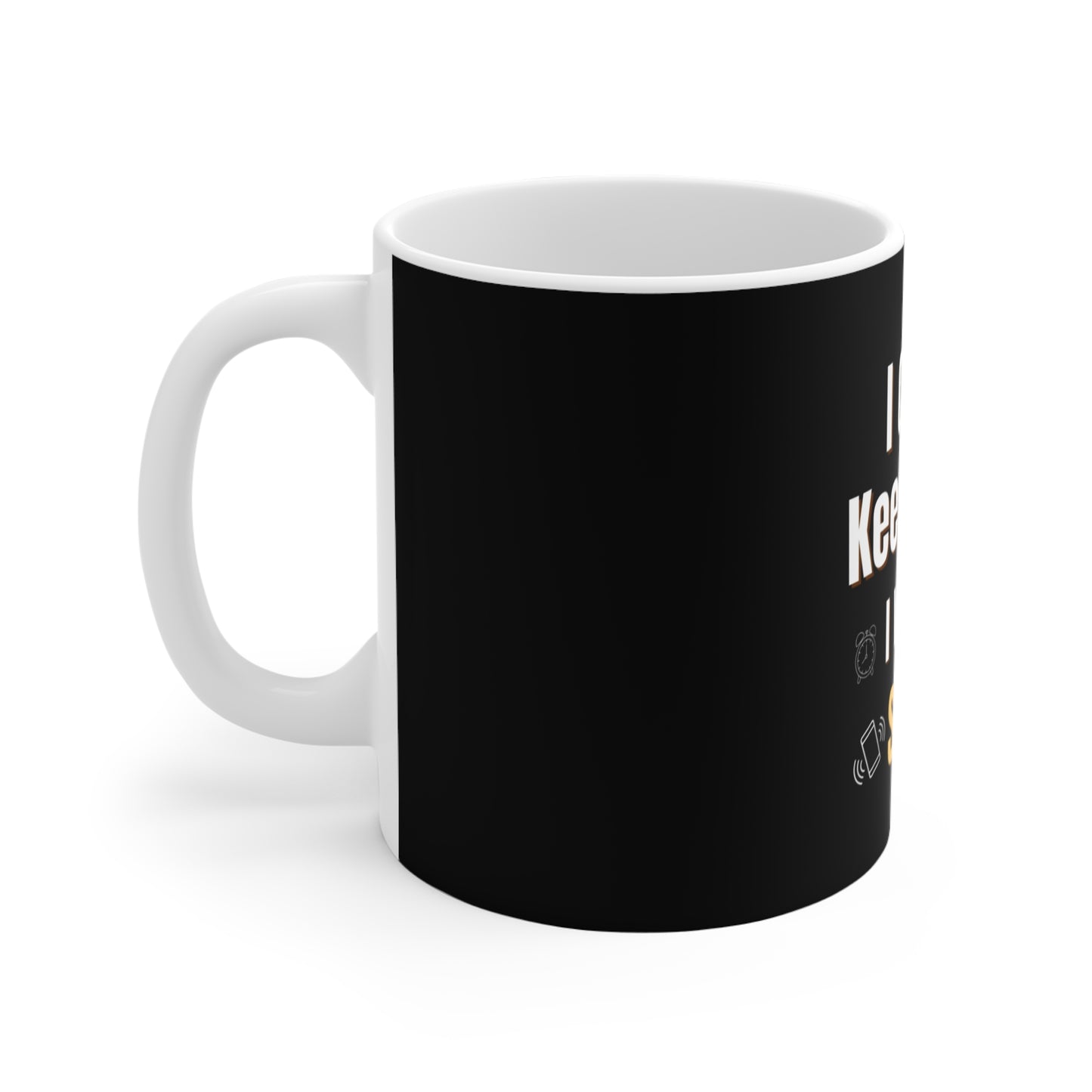 Funny sales coffee mug - left view