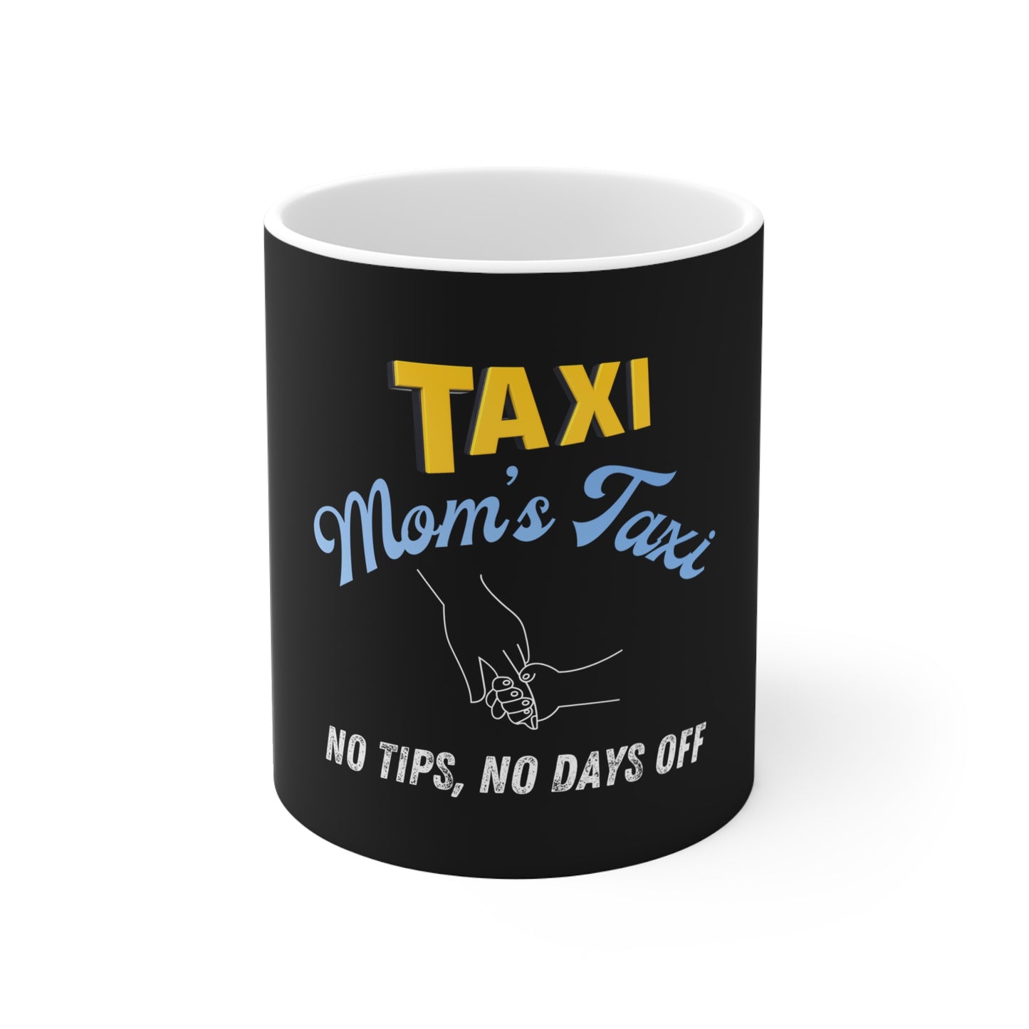 Funny mom's taxi coffee mug - Closeup