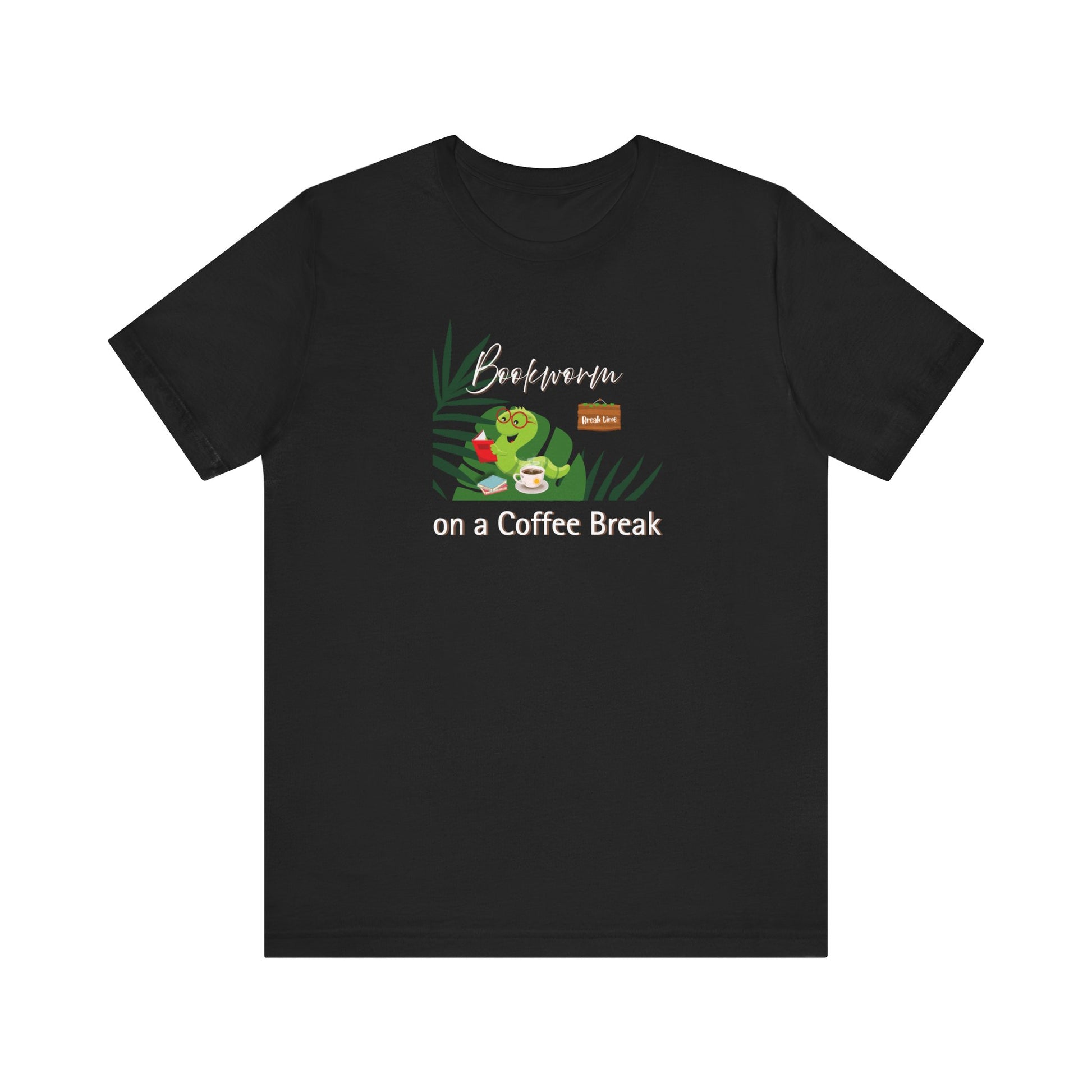 Bookworm coffee break t-shirt - black