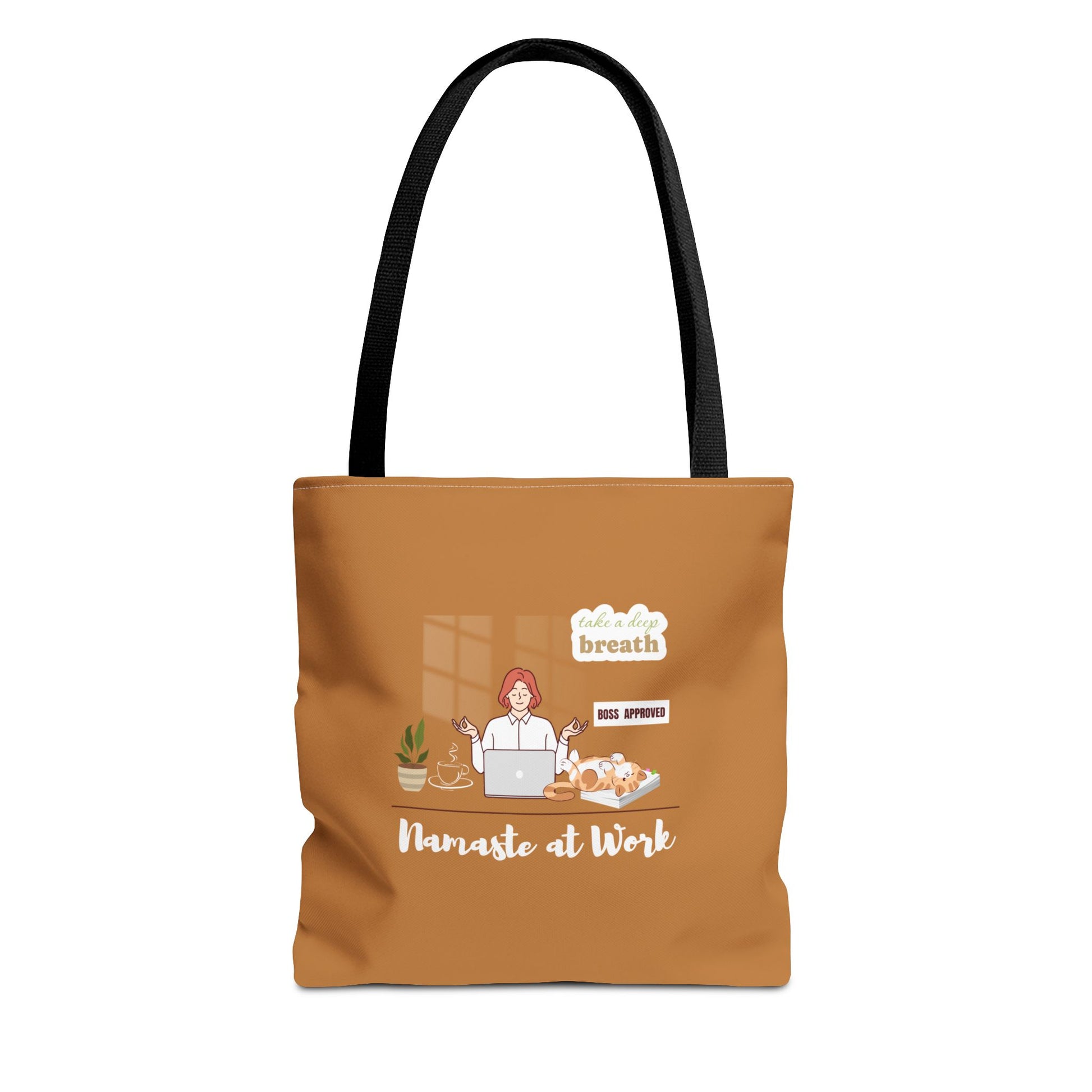 Yoga tote bag for work with handles back