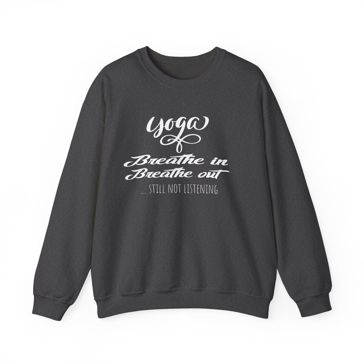 Funny yoga sweatshirt for women - Deep Heather