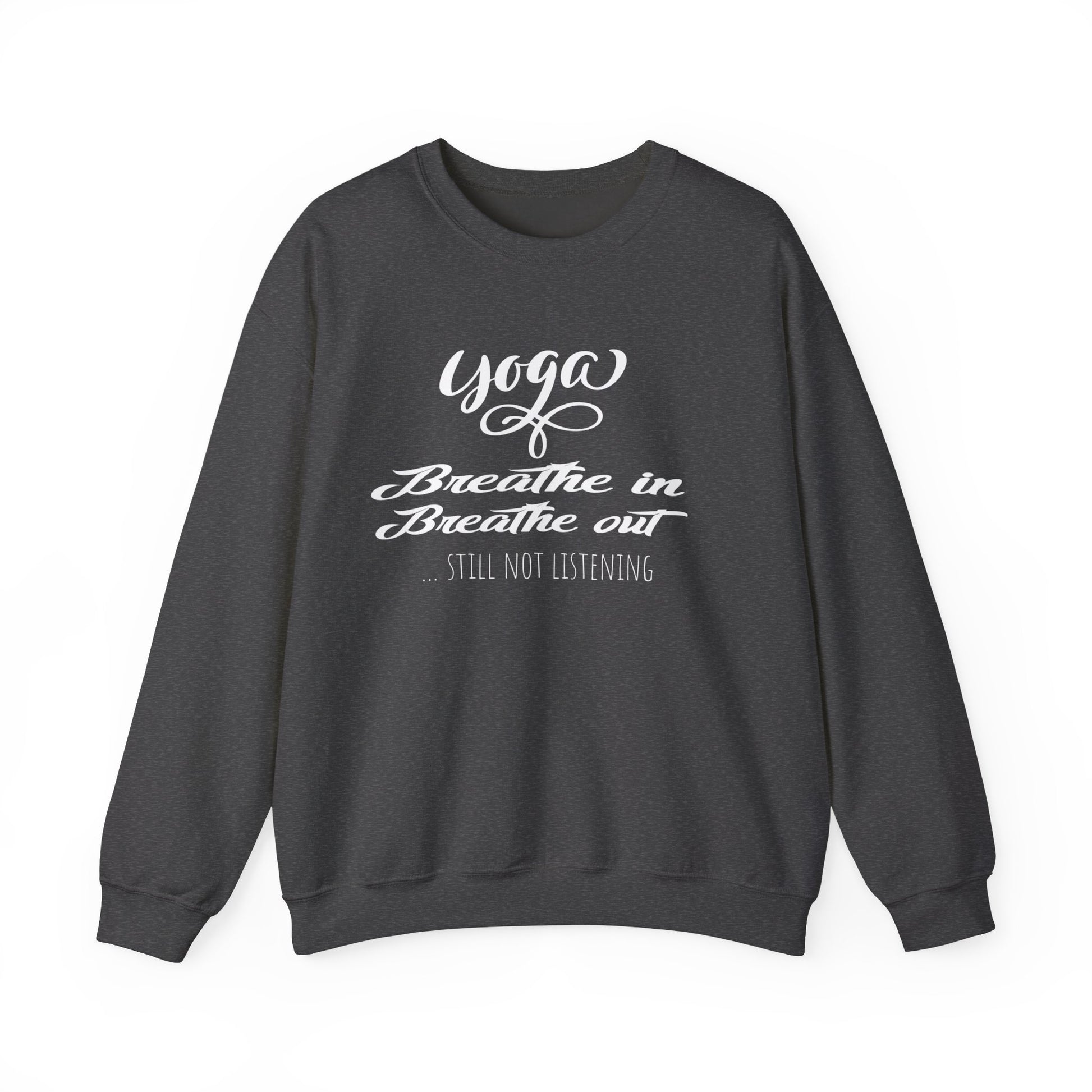 Funny yoga sweatshirt for women - Deep Heather