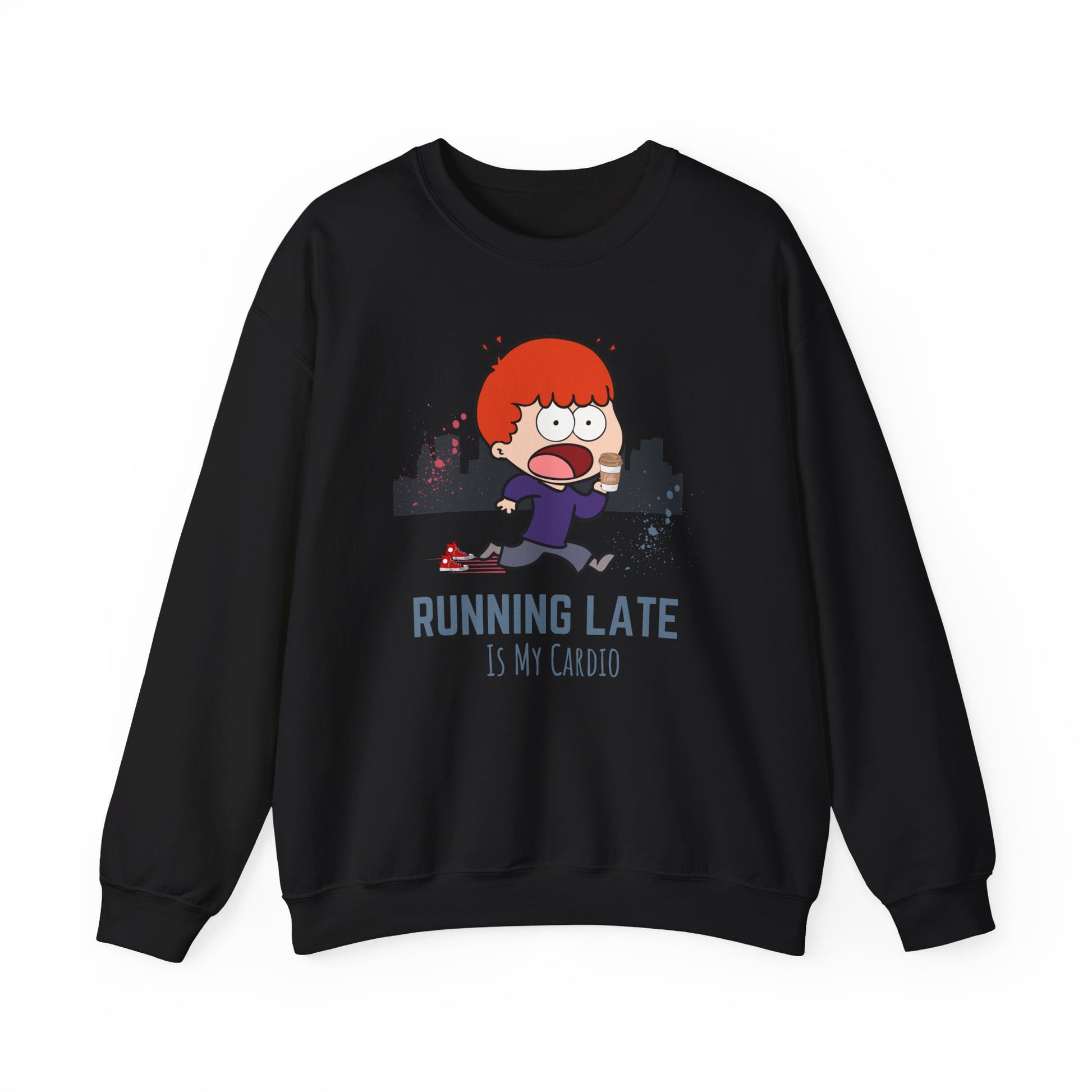 Funny running sweatshirt - Black