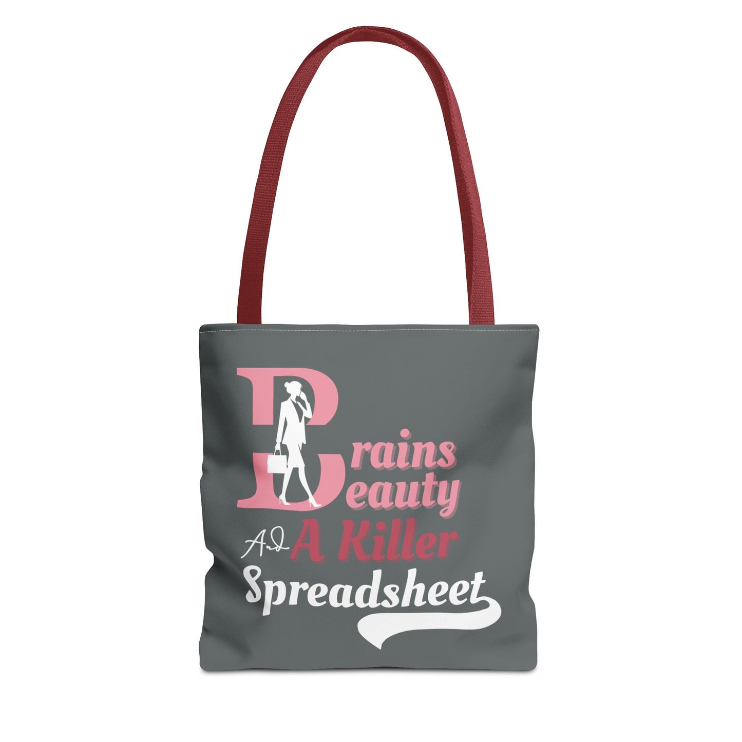 Empowered women tote bag - red handle