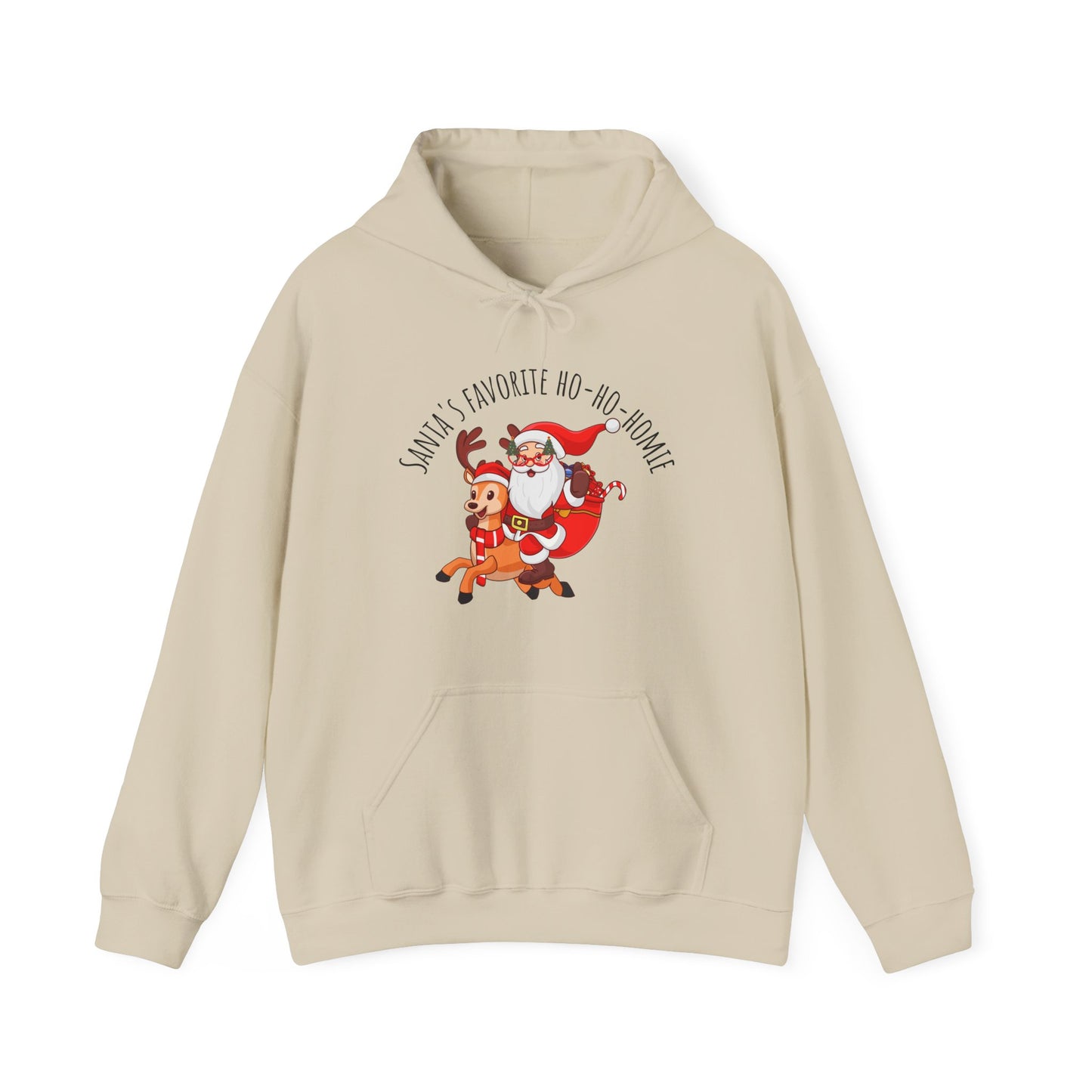 Santa's Favorite Ho Ho Homie - Cozy Christmas Hoodie - sand