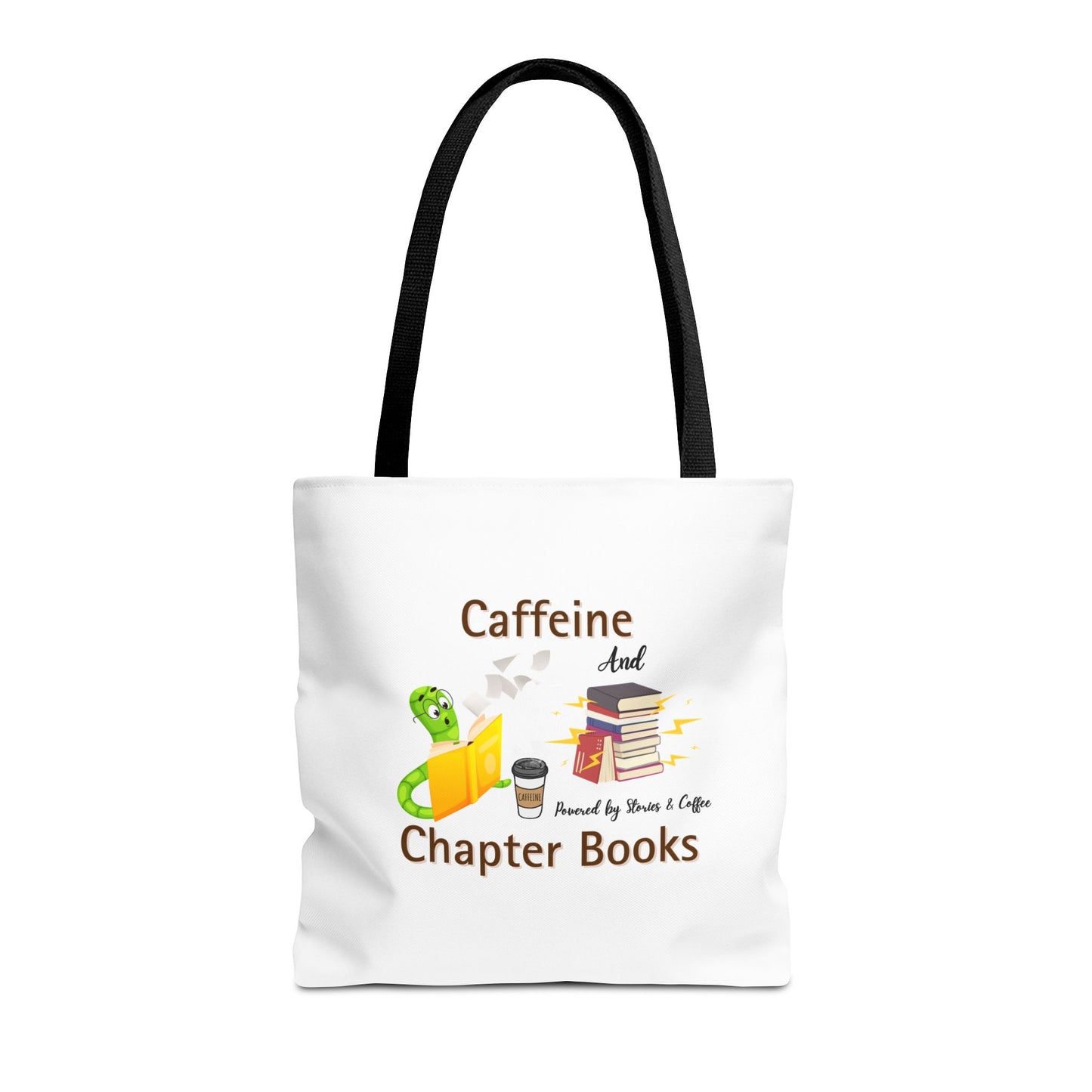 Reading and coffee vibes tote with black handle