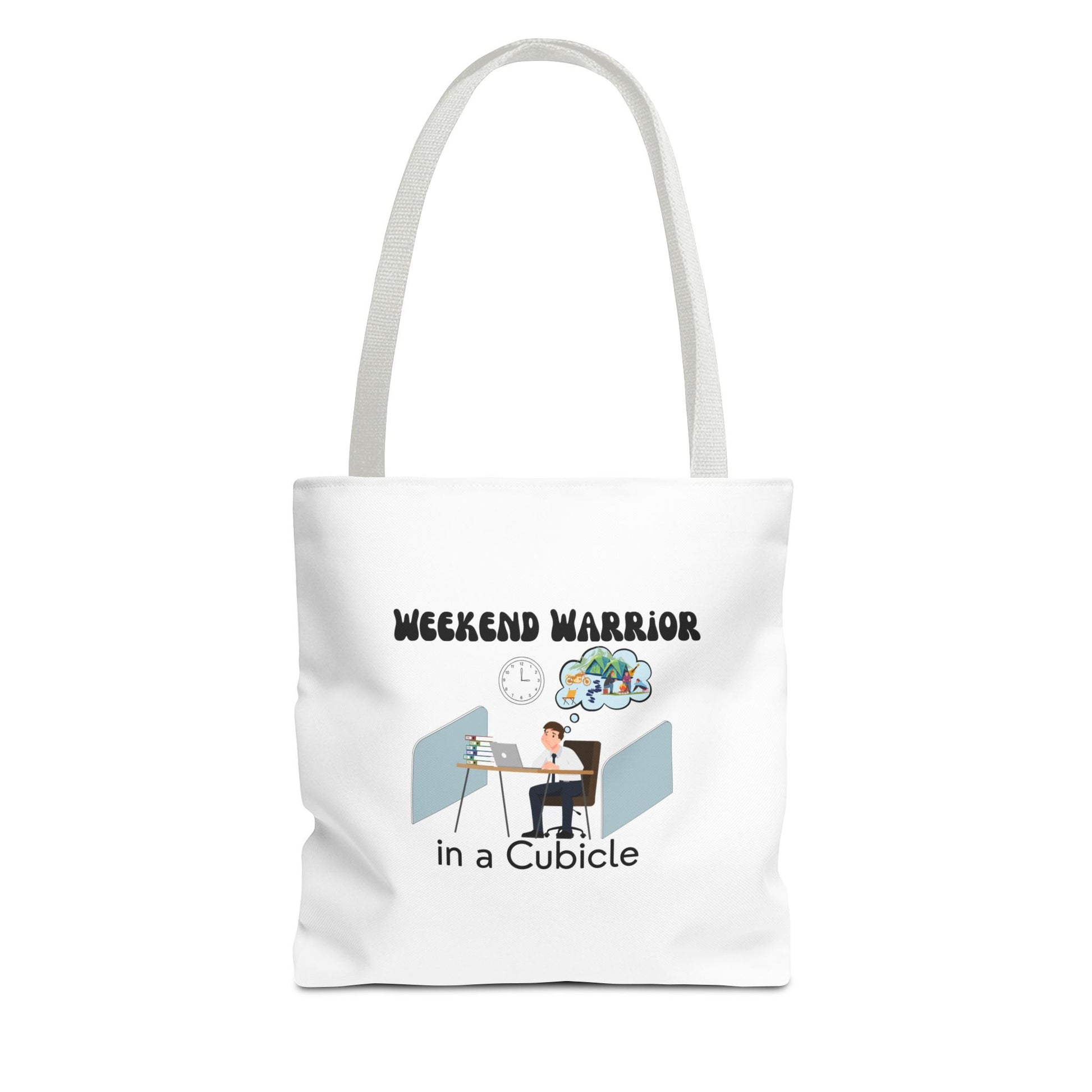 Funny work bag with white handle