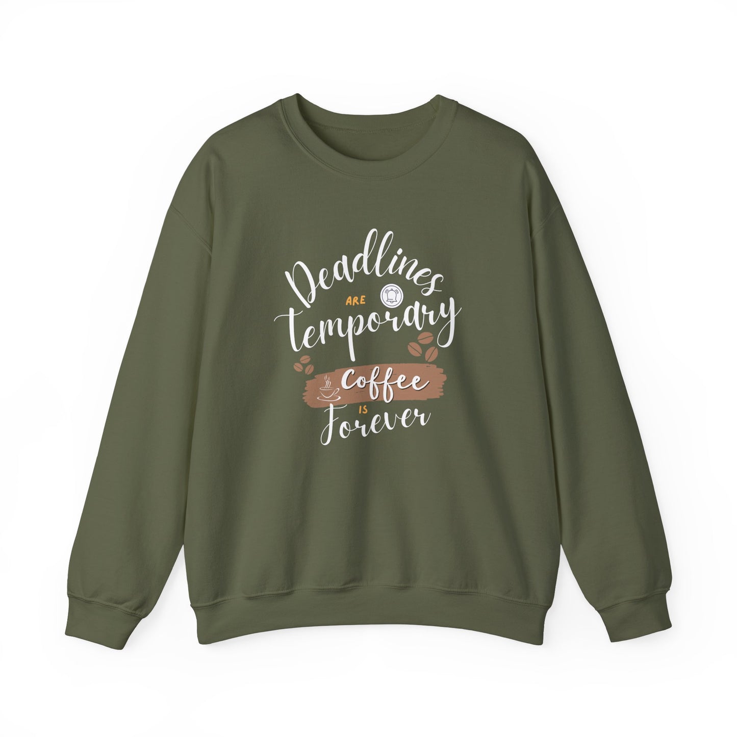 Cozy coffee enthusiast sweatshirt - military green