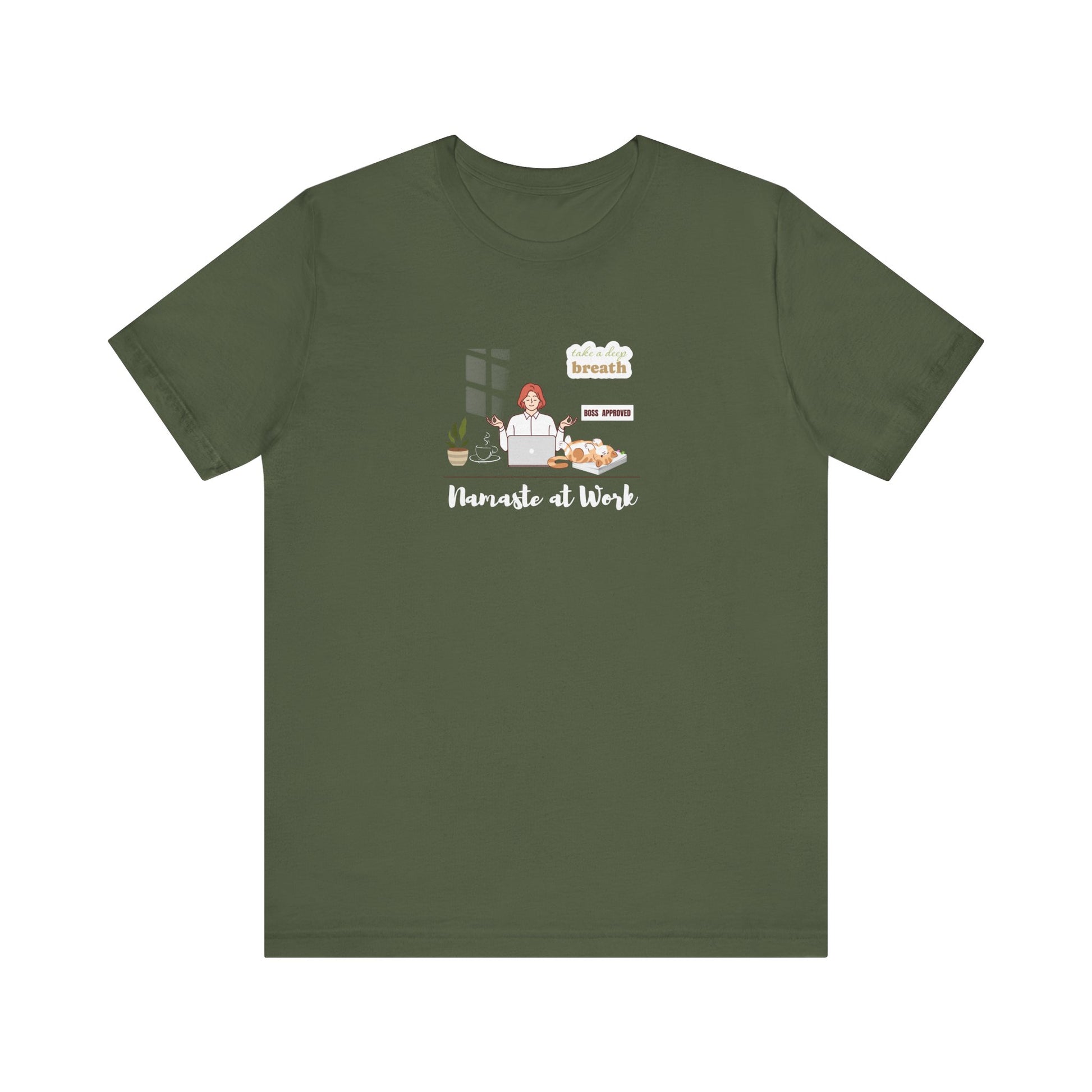 Mindfulness shirt for office workers - Military green