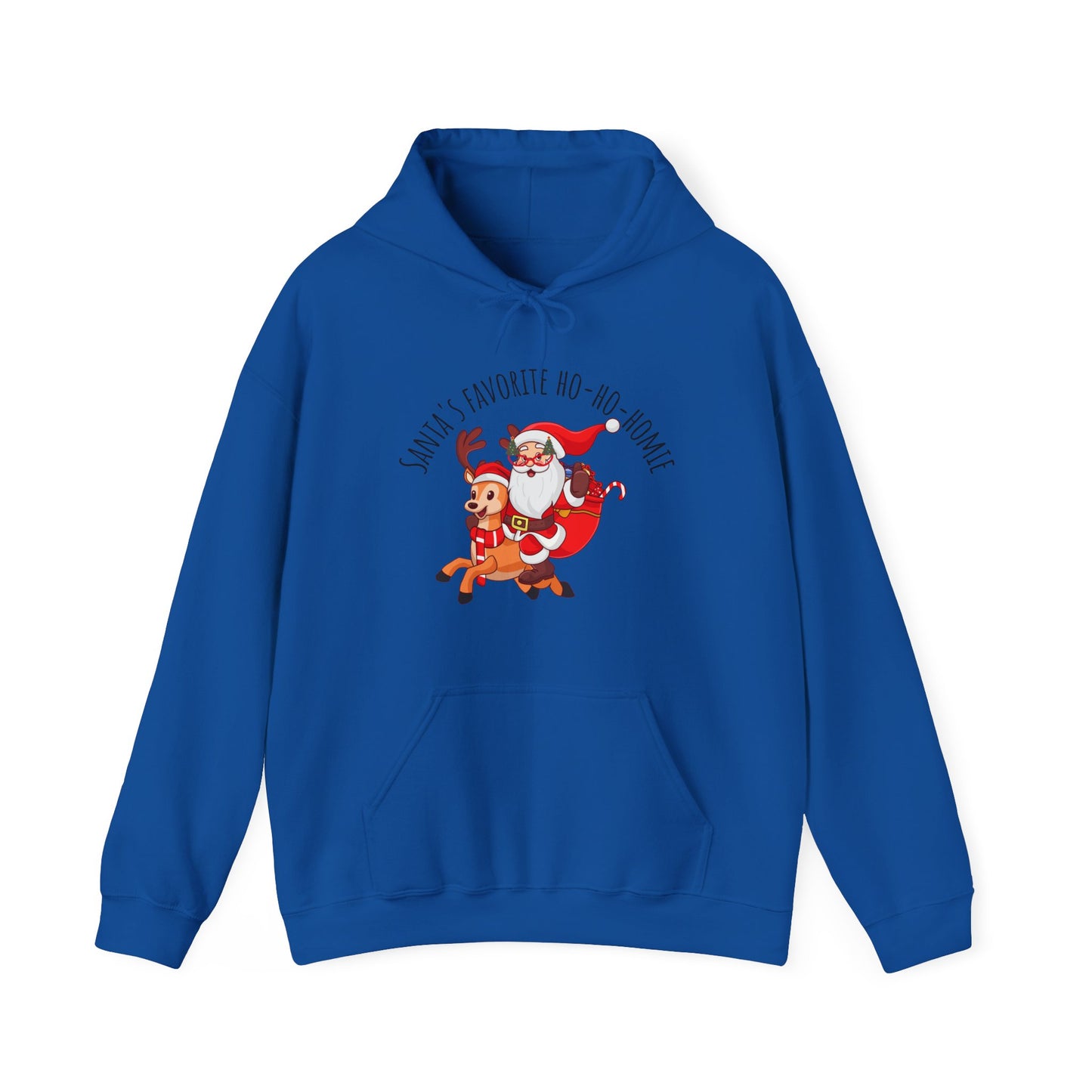 Santa's Favorite Ho Ho Homie - Cozy Christmas Hoodie - Royal