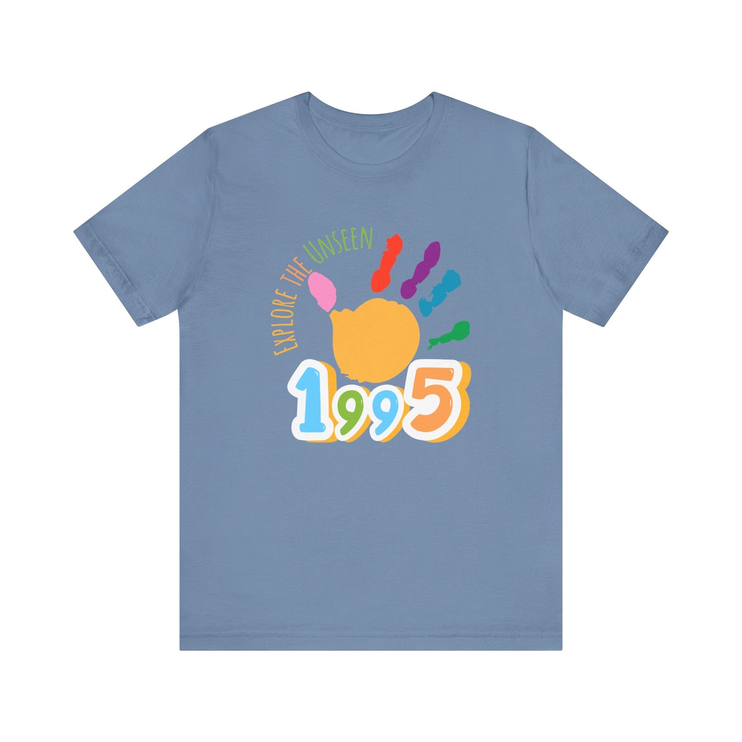Explore the unseen t-shirt - steel blue