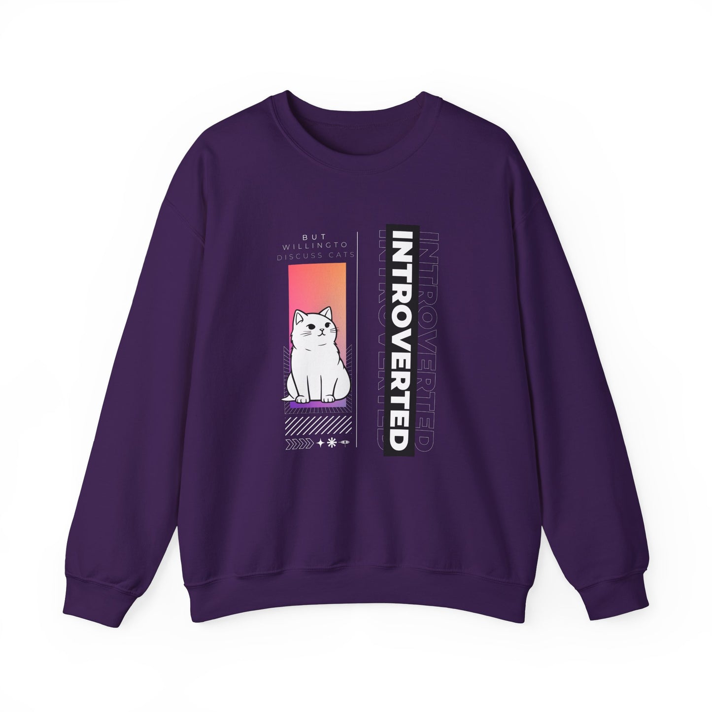 Comfy introverted sweatshirt - purple