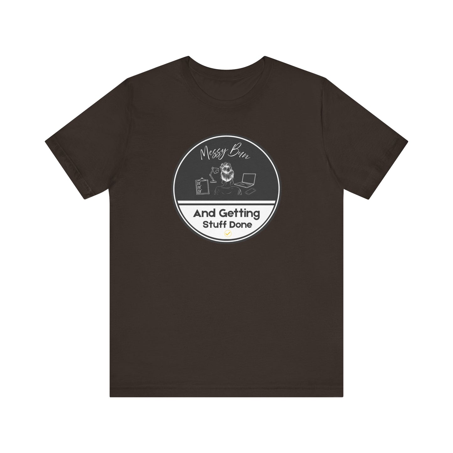 Messy bun t-shirt - Brown