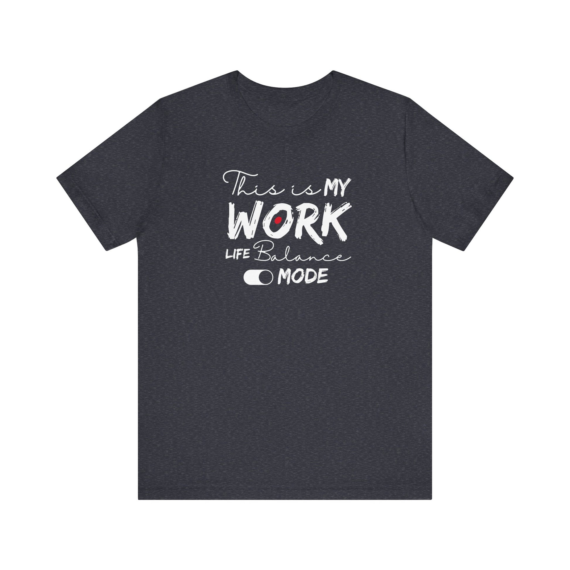 Relaxed work-life balance t-shirt - Heather navy