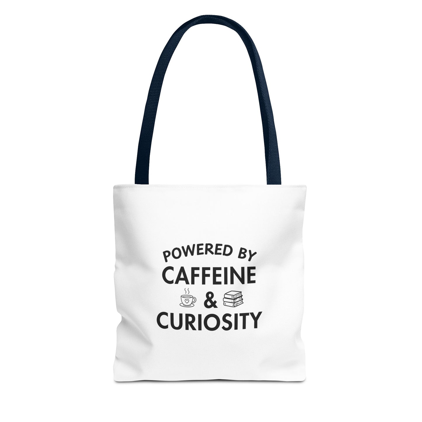 Bookish Tote Bag – Powered by Caffeine & Curiosity Canvas Tote