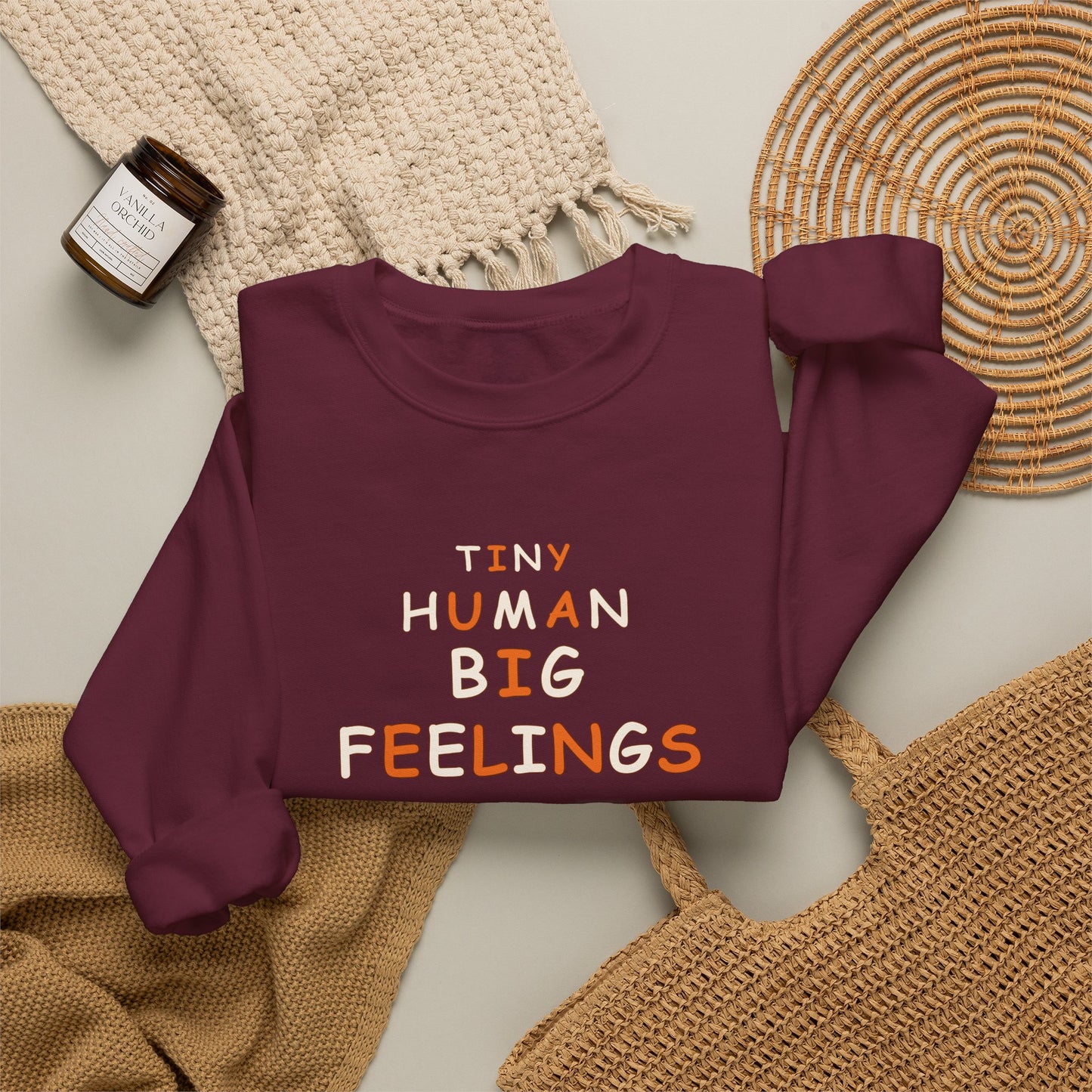 Teacher Sweatshirt – Tiny Human Big Feelings Pullover