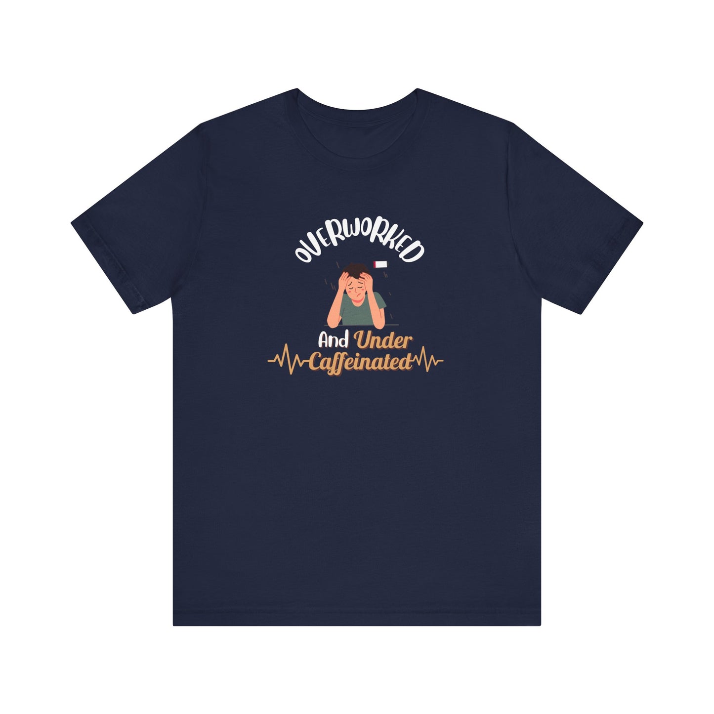 Funny caffeine shirt - navy