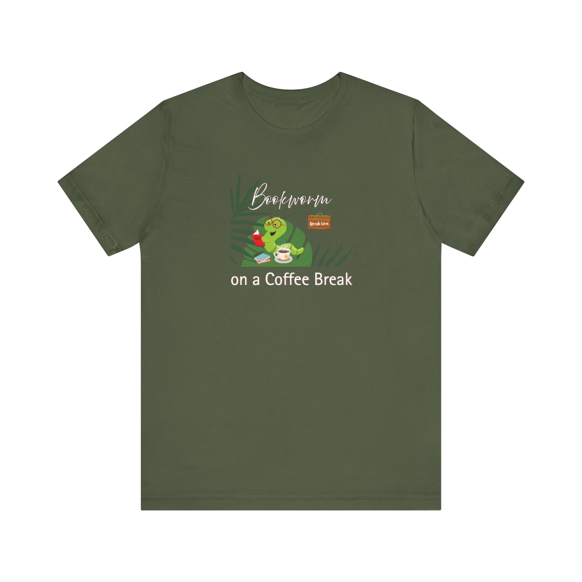 Bookworm coffee break t-shirt - Military green
