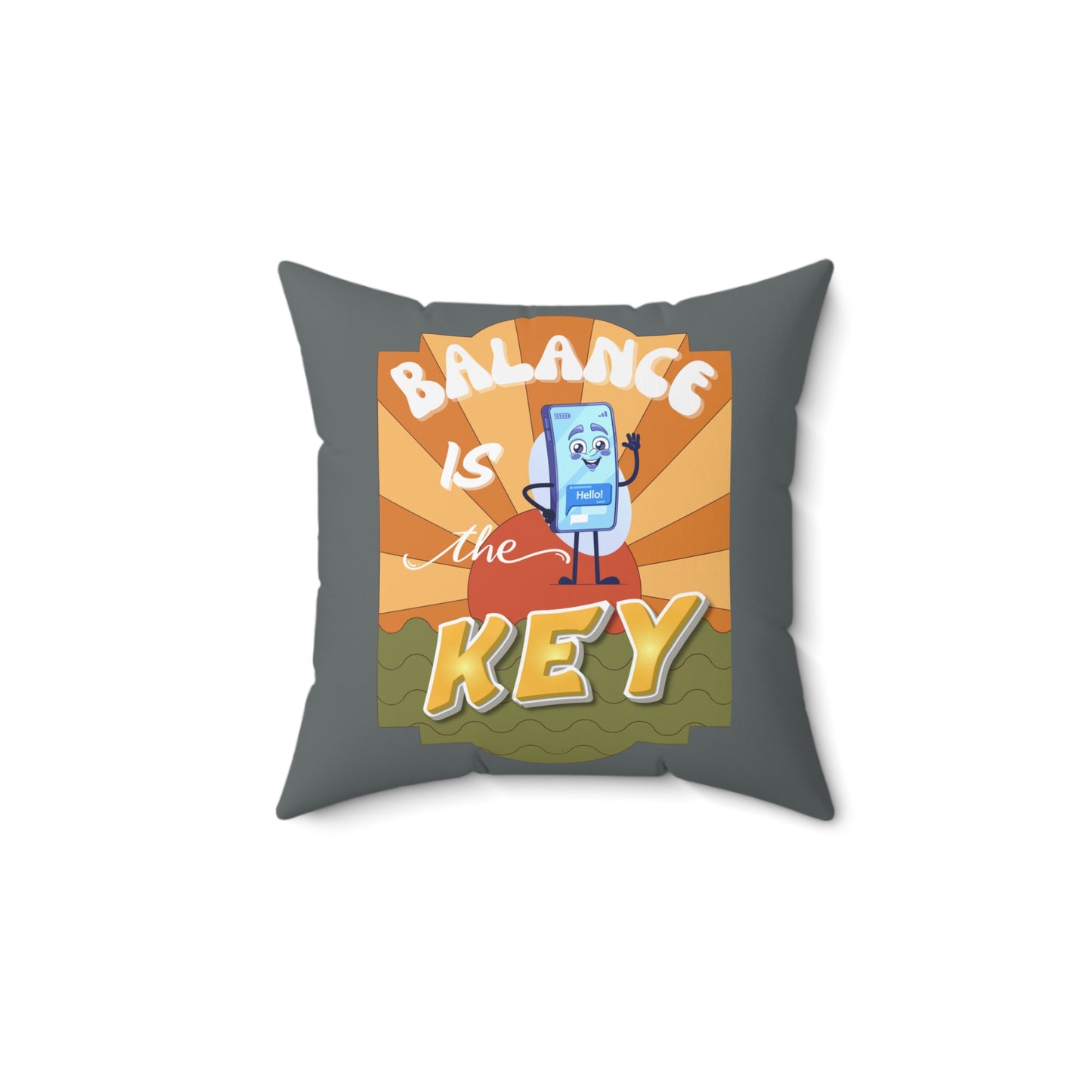 Balance is the key pillow Balance is the key pillow - front
