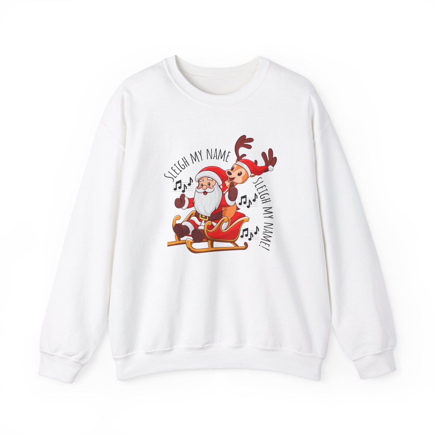 Sleigh my name, Sleigh my name - Cozy winter sweatshirt - White