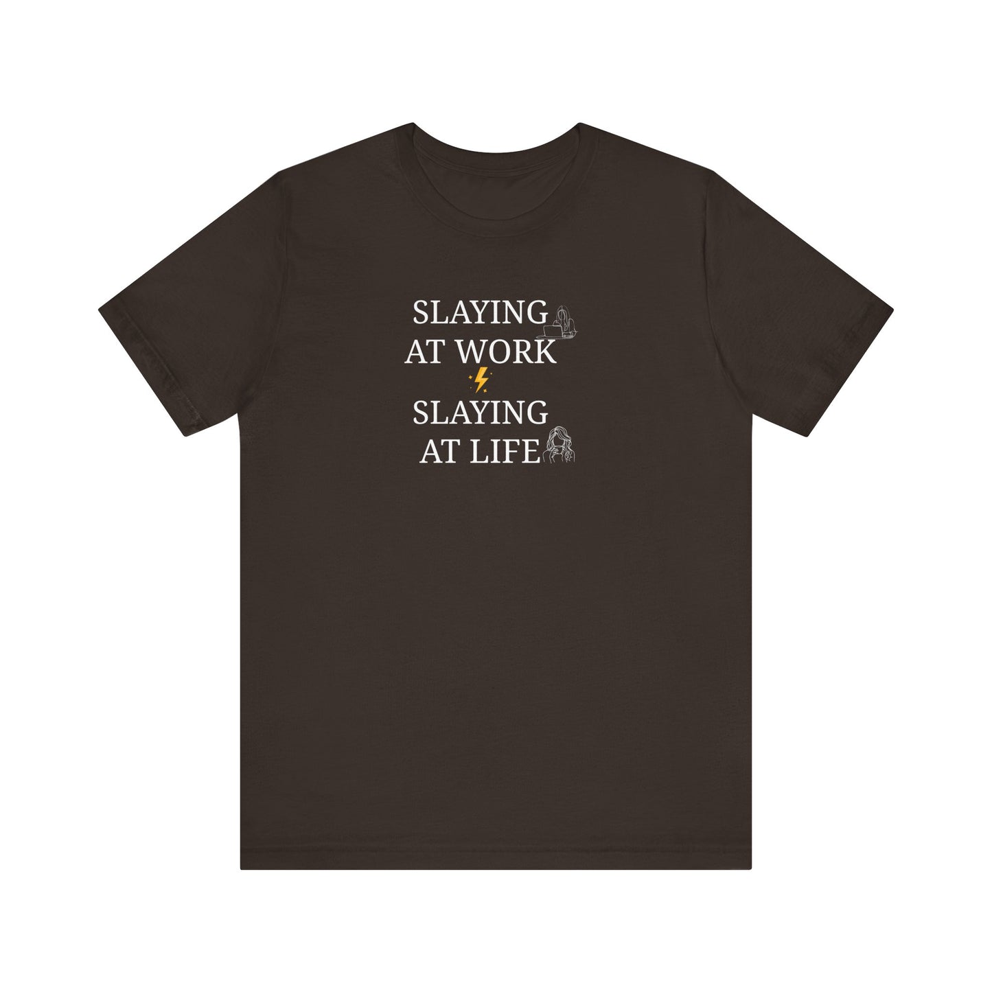 Empowered woman tee - brown