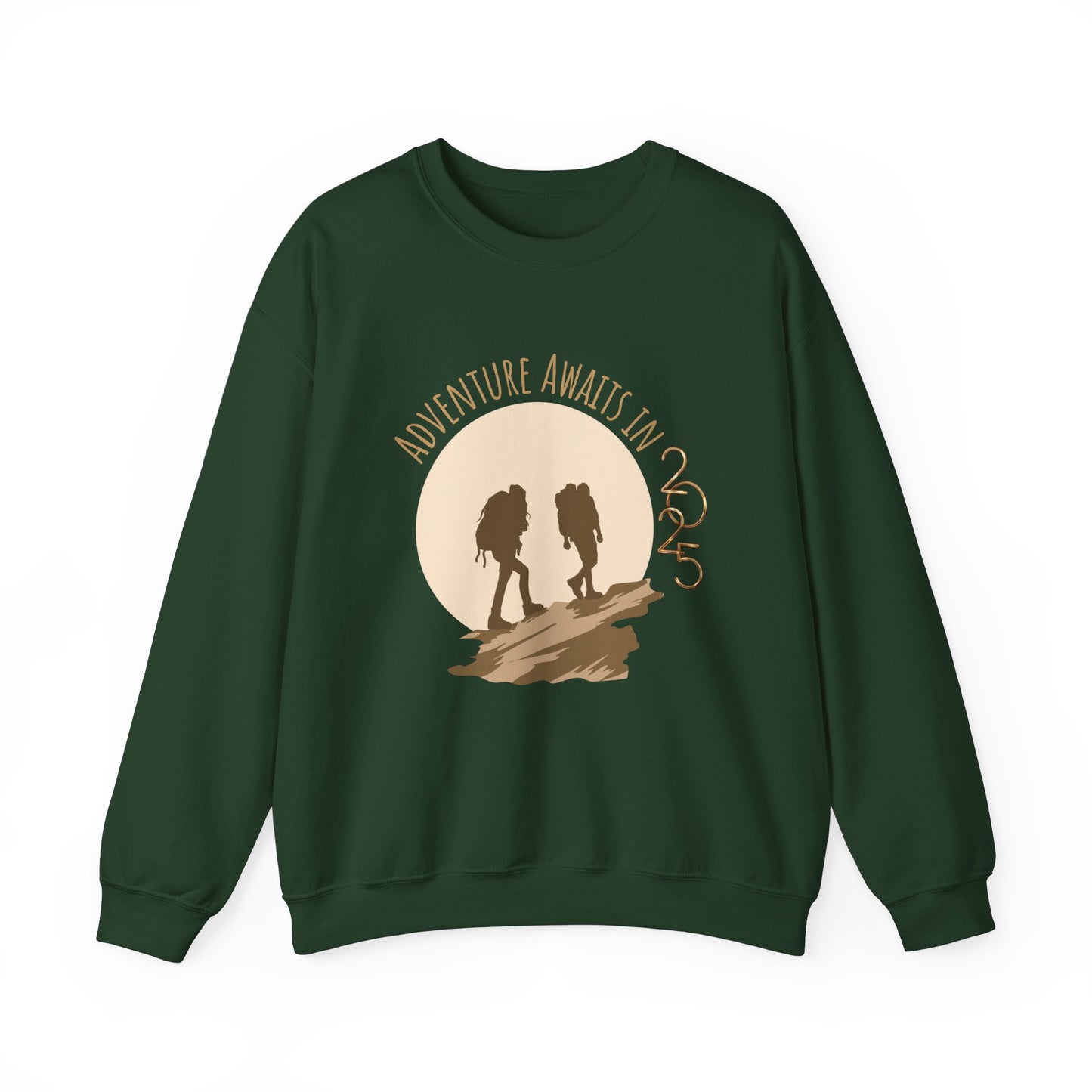 Adventure awaits in 2025 sweatshirt - Forest green