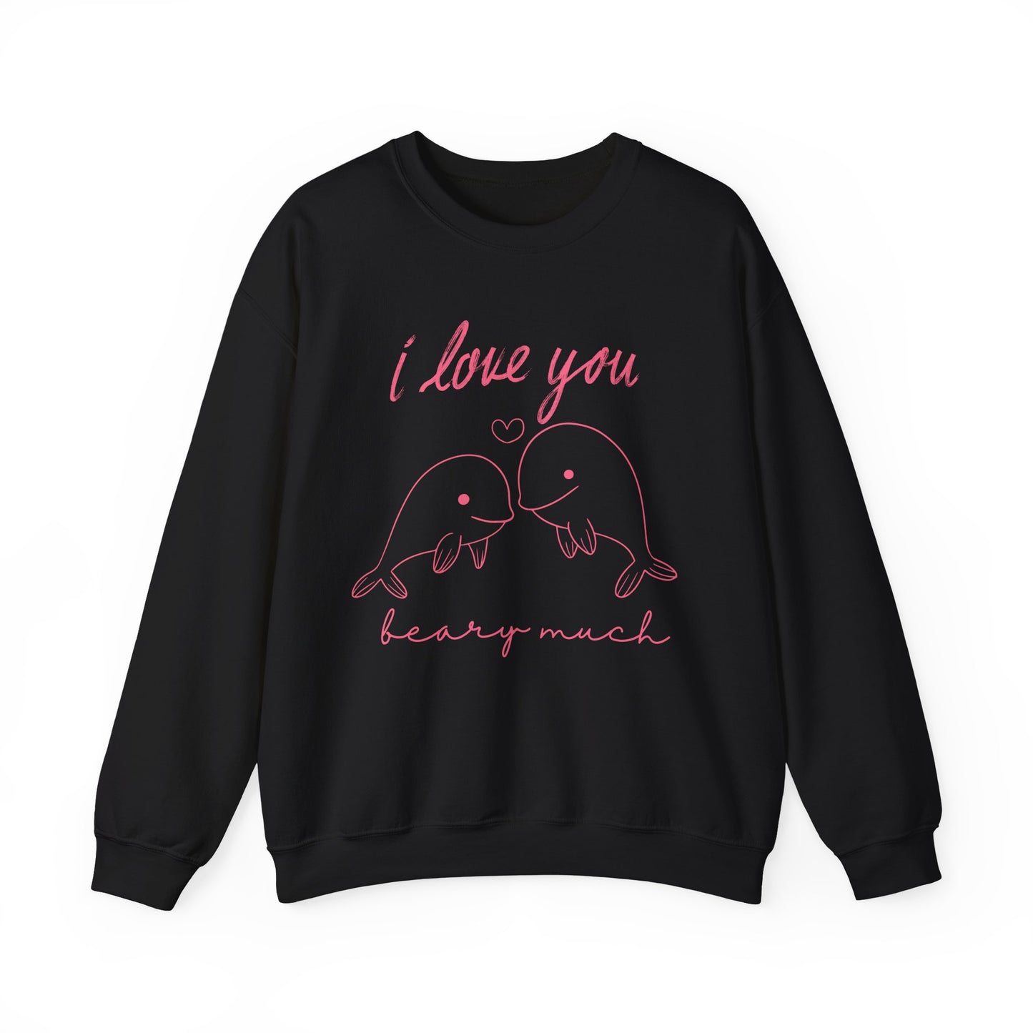 Romantic Dolphin love sweatshirt - Black