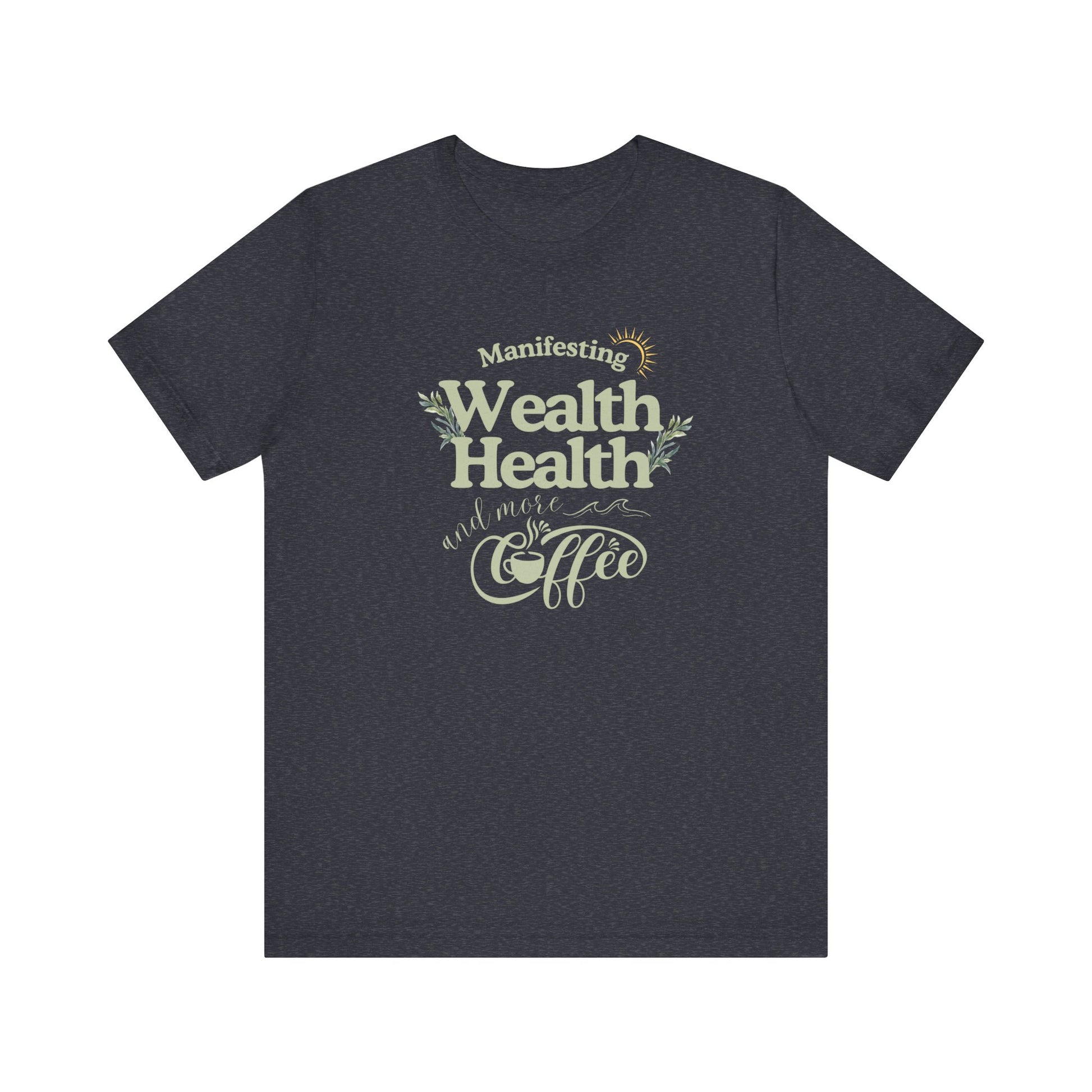 Trendy manifestation t-shirt - heather navy