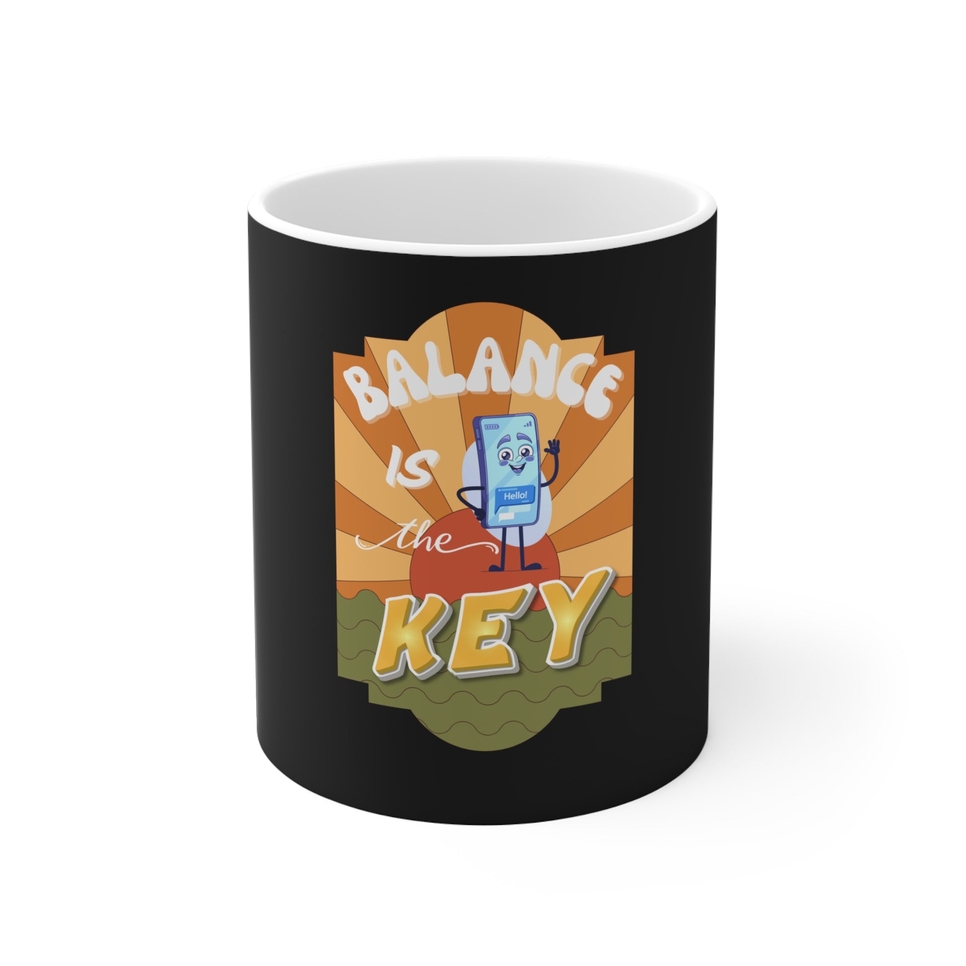 Balance is the key mug - Front view