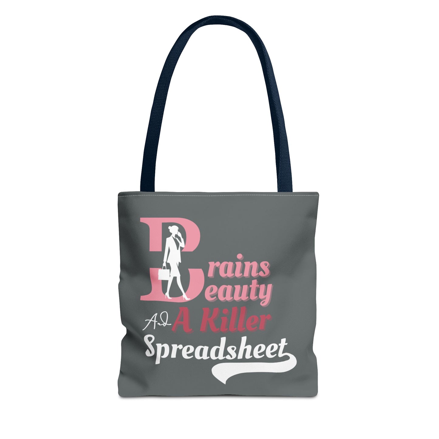Empowered women tote bag - navy handle