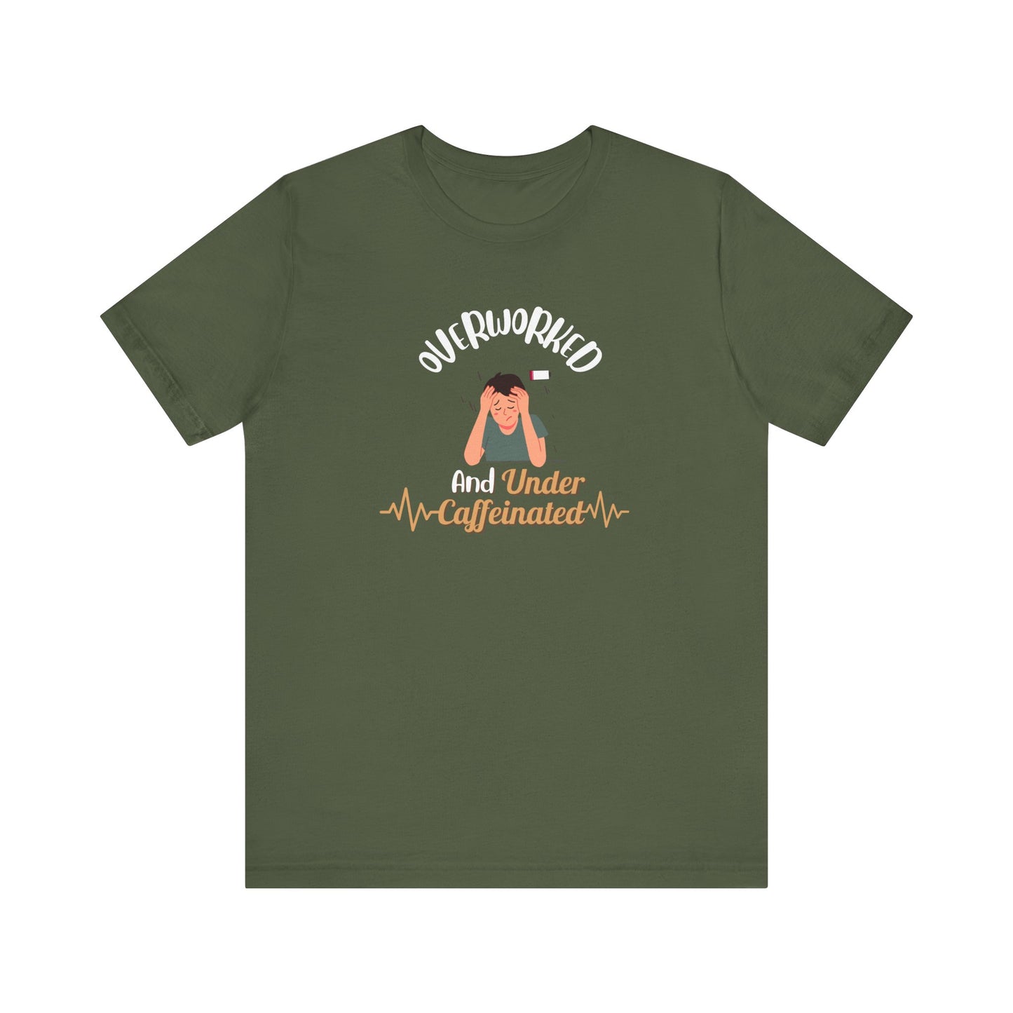 Funny caffeine shirt - Military green