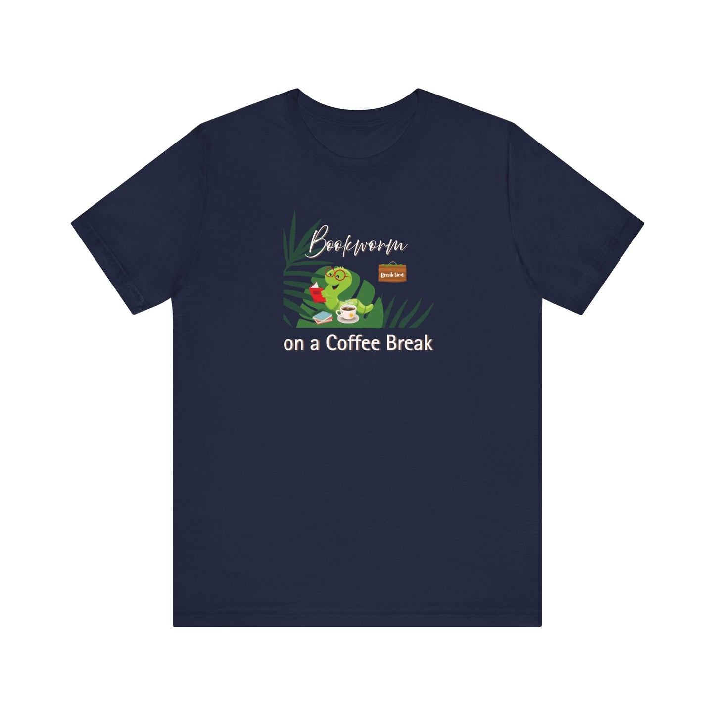 Bookworm coffee break t-shirt - navy