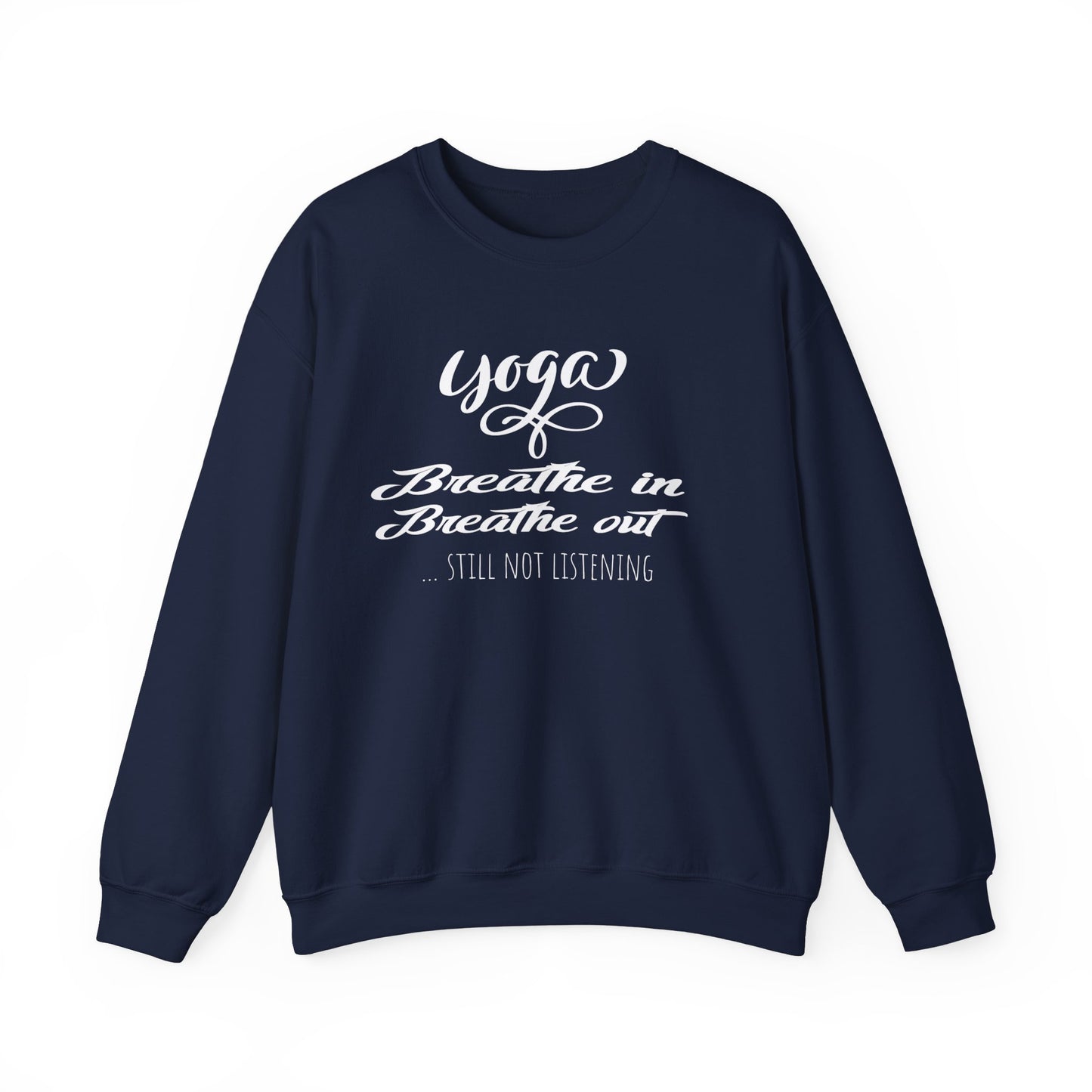 Funny yoga sweatshirt for women - navy