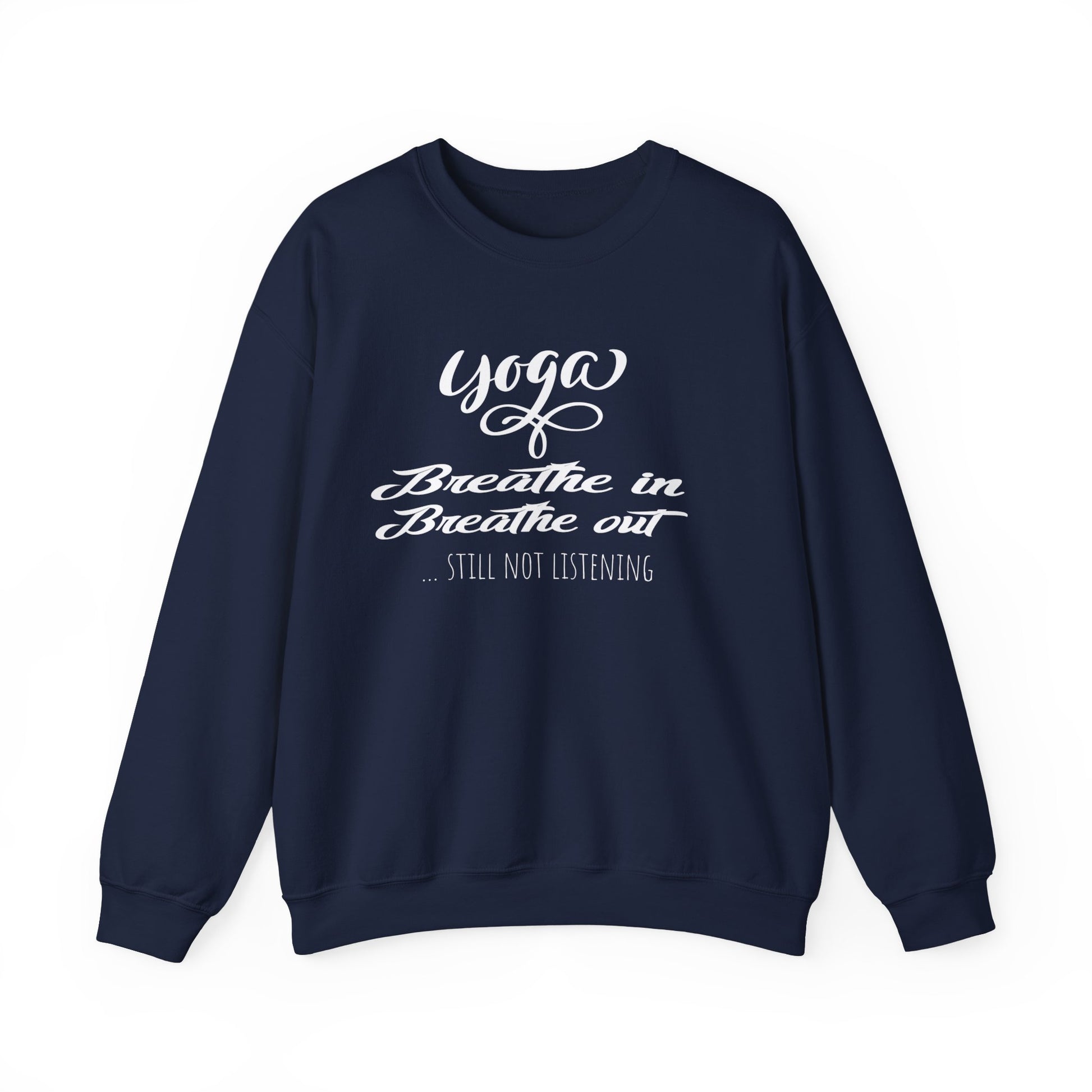 Funny yoga sweatshirt for women - navy