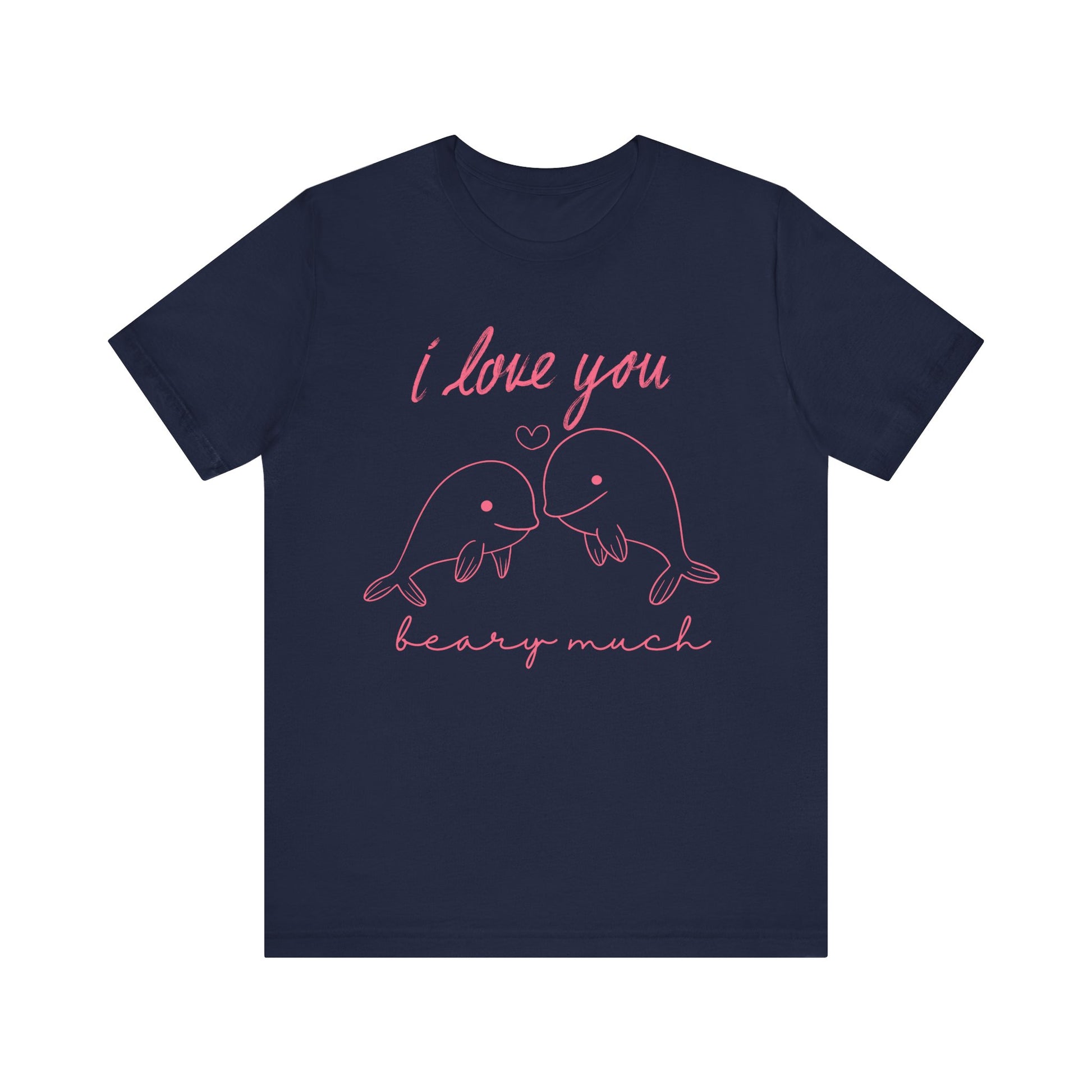 Adorable Dolphin love t-shirt - Navy
