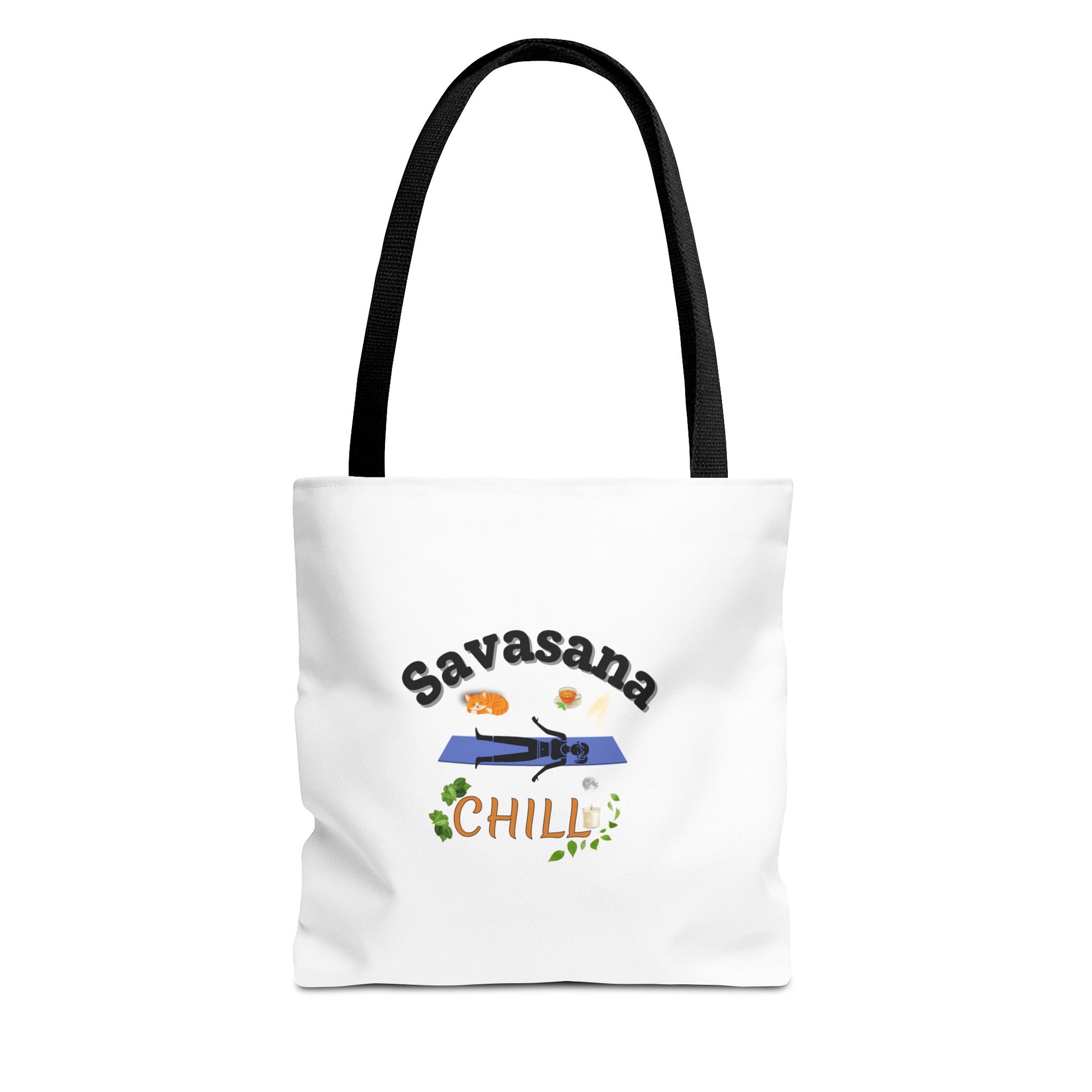 Savasana and Chill tote design - Black handle