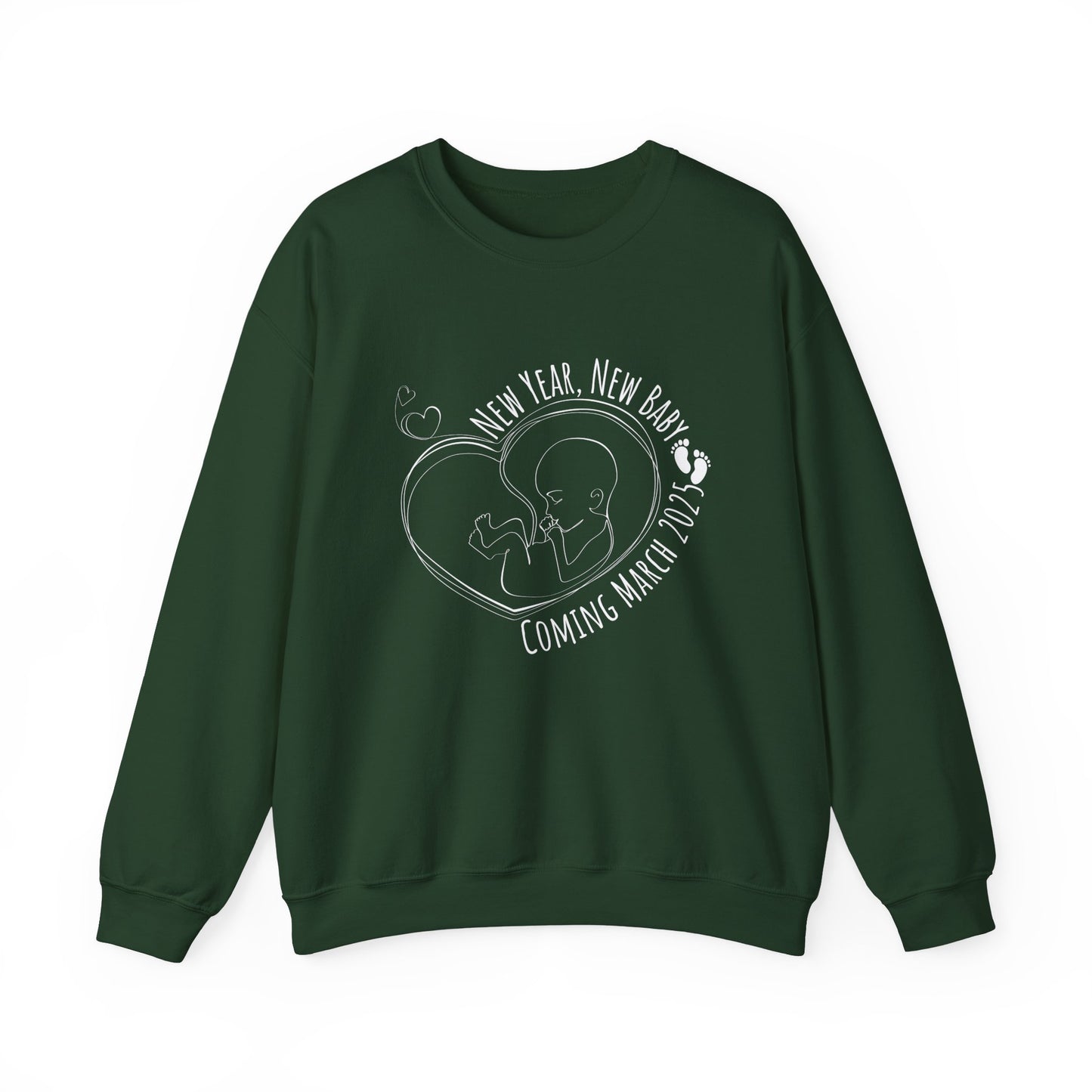 New year, new baby sweatshirt - Forest green