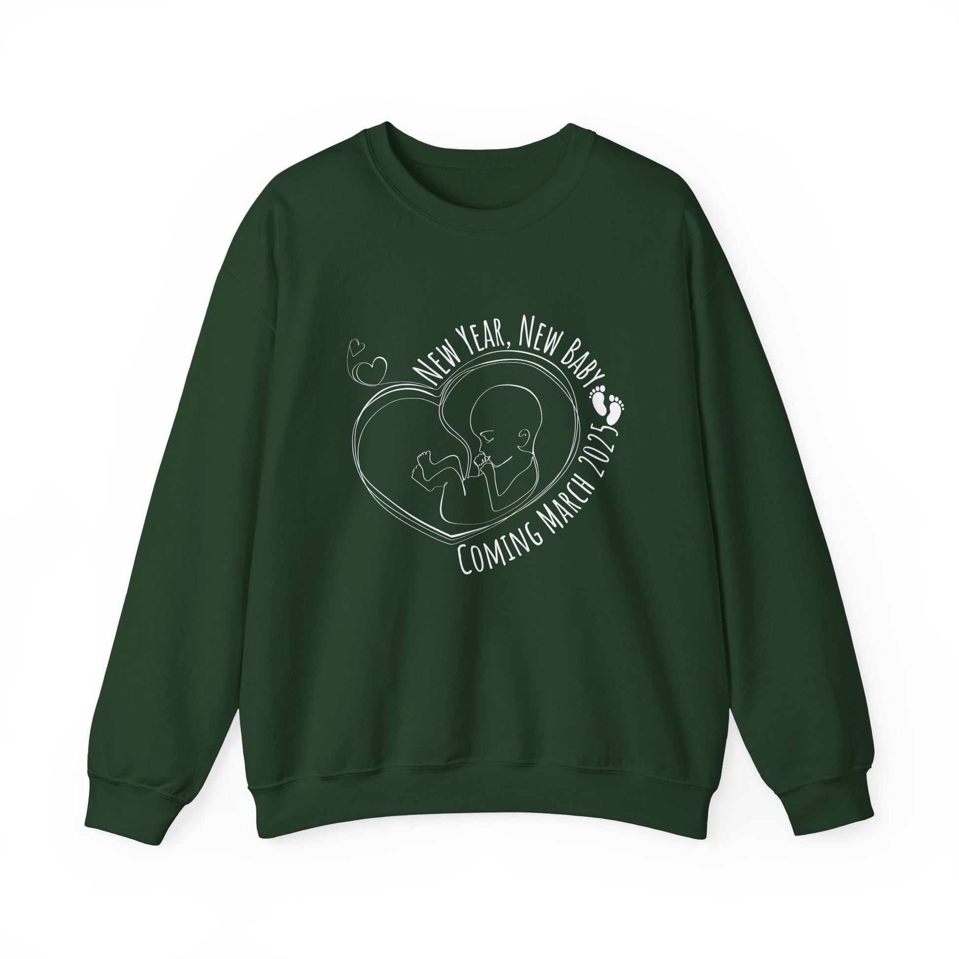 New year, new baby sweatshirt - Forest green