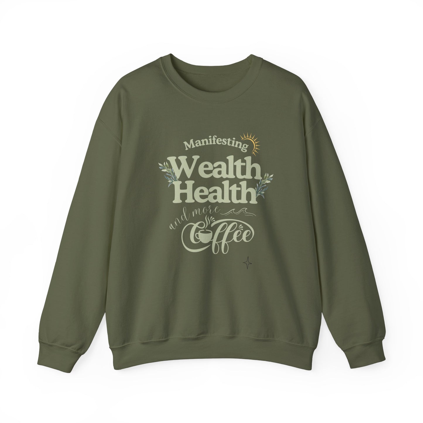 Cozy manifestation sweatshirt - Military green