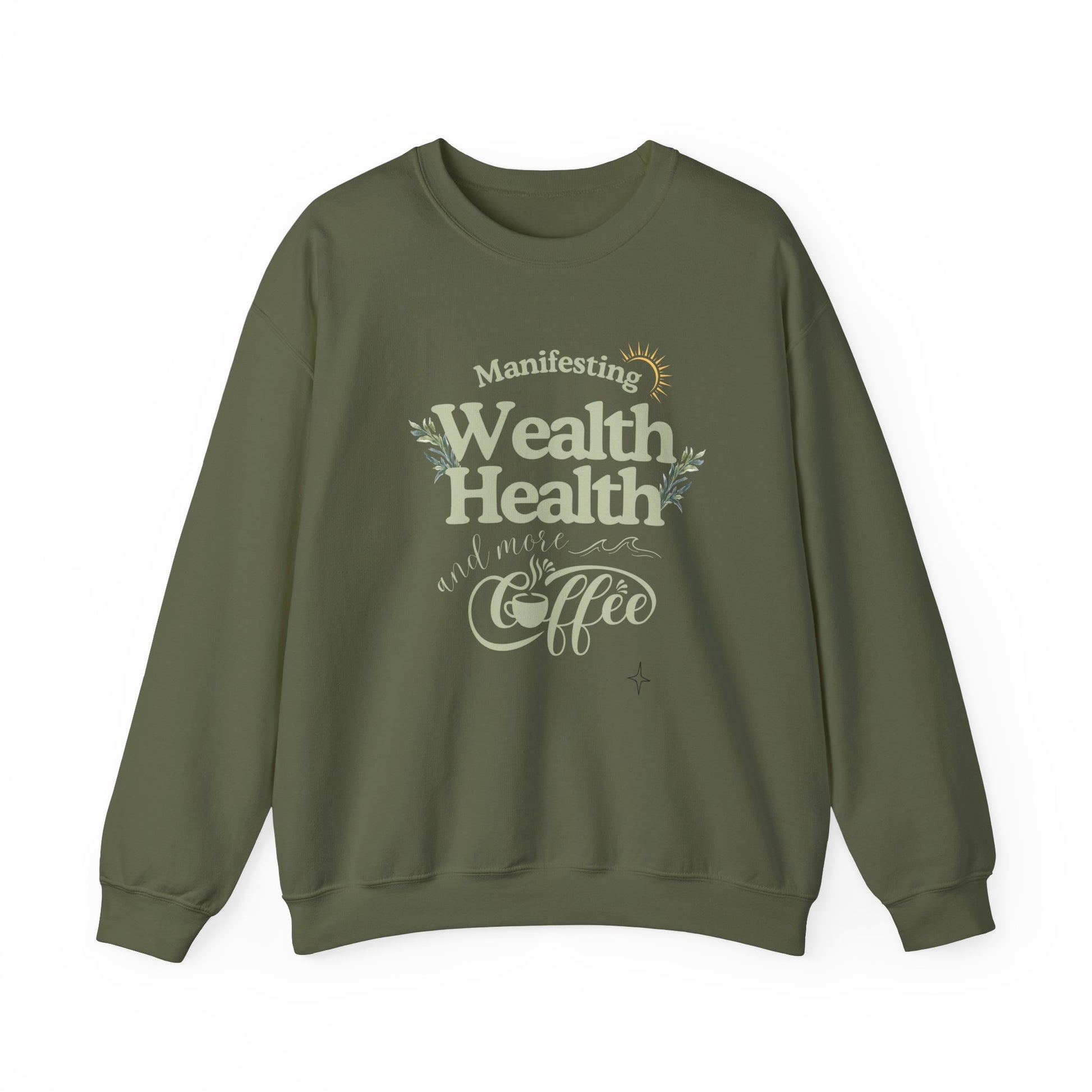 Cozy manifestation sweatshirt - Military green