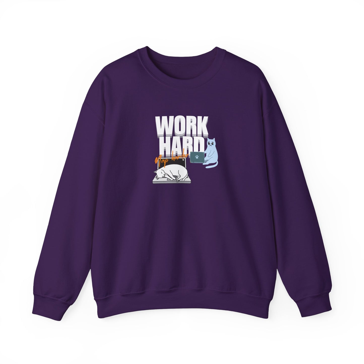 Work hard, nap harder sweatshirt - Purple